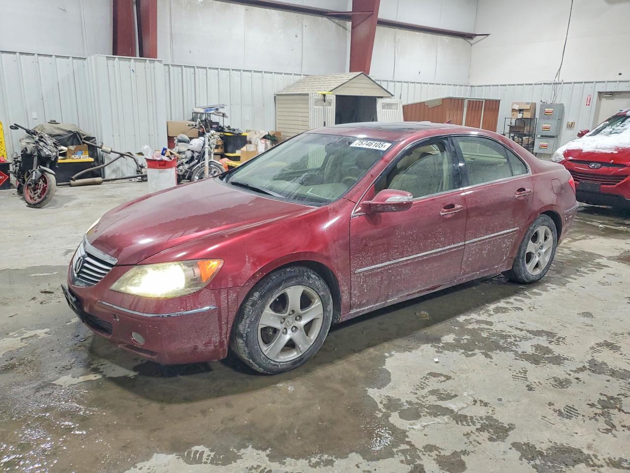 2008 Acura Rl Burgundy vin: JH4KB16508C003386