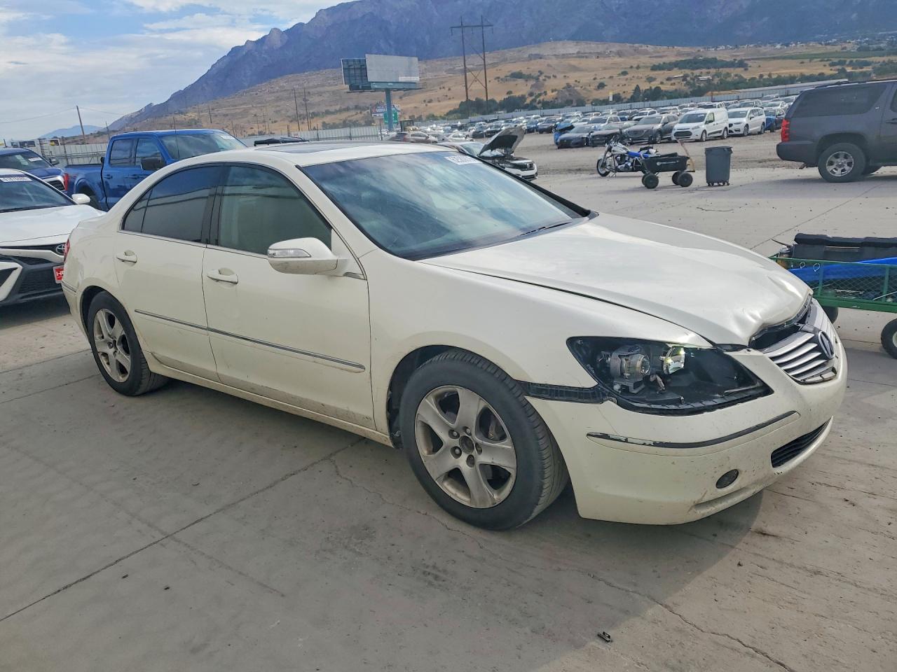2005 Acura Rl White vin: JH4KB16515C015686