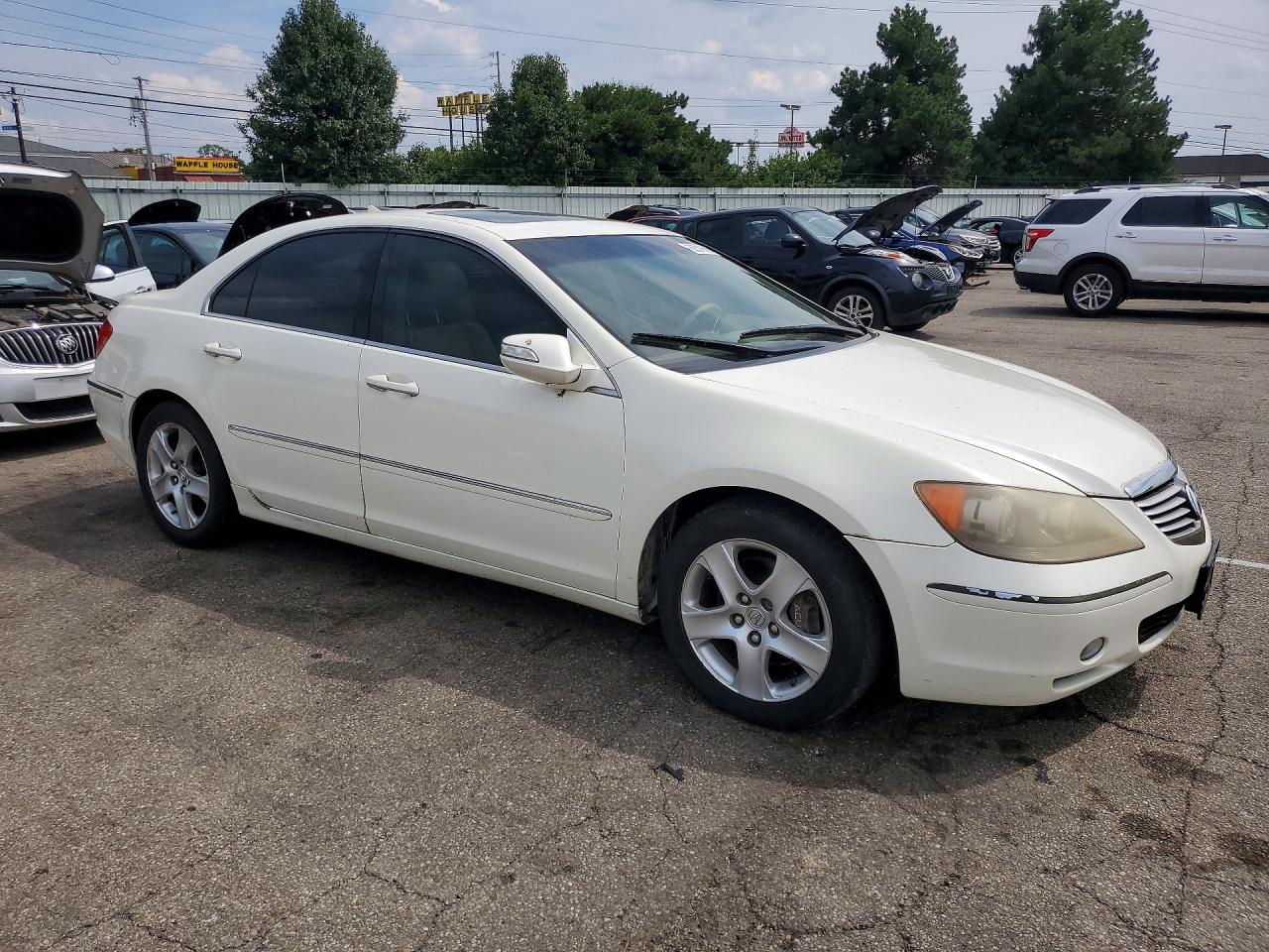 2006 Acura Rl White vin: JH4KB16516C004429