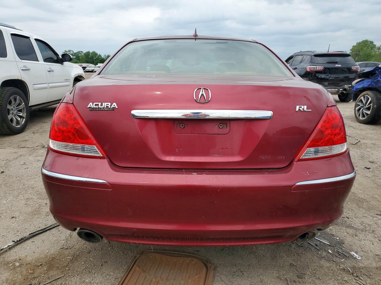 2006 Acura Rl Maroon vin: JH4KB16516C009288