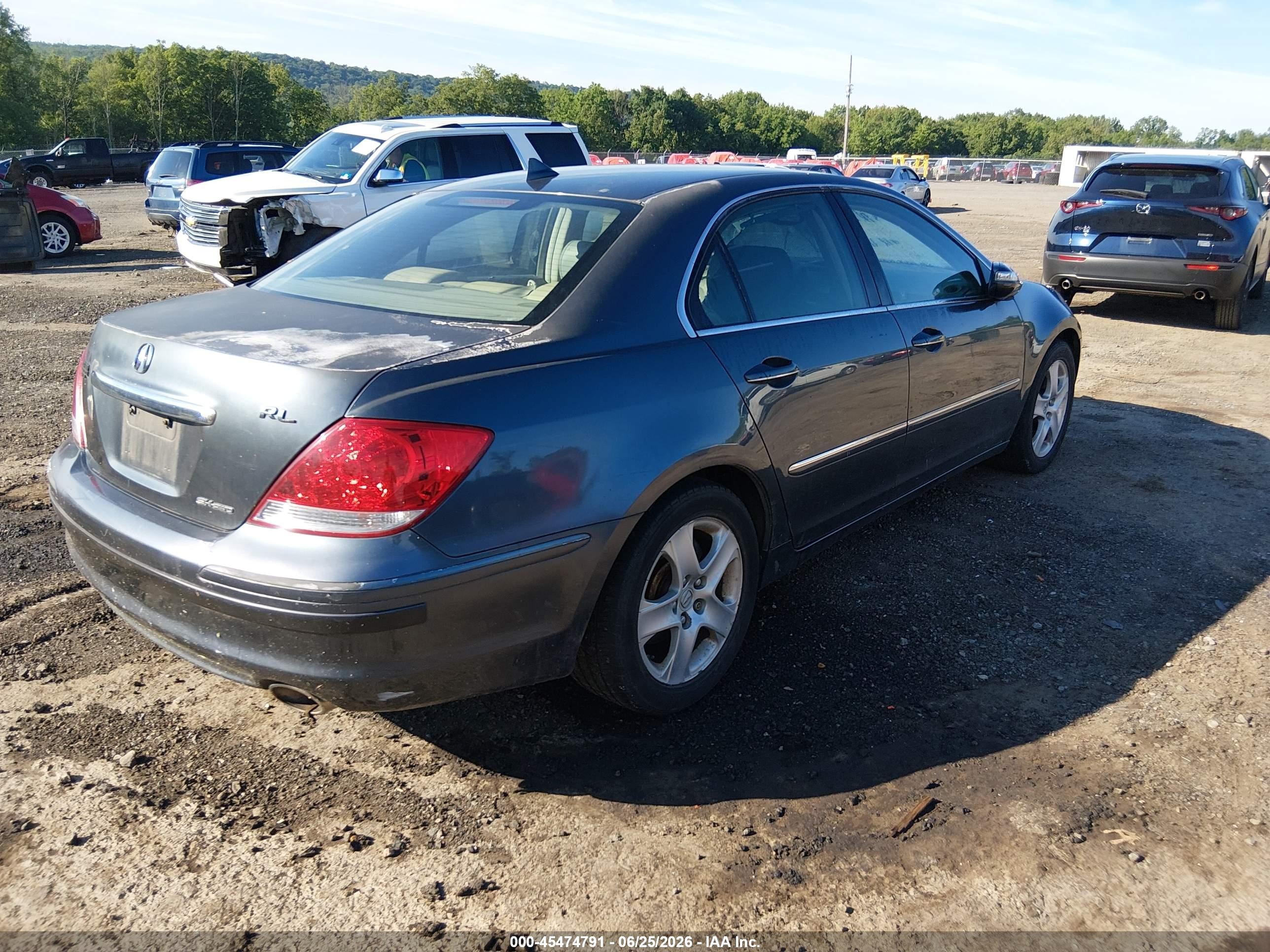 2005 Acura Rl 3.5 Gray vin: JH4KB16525C005118