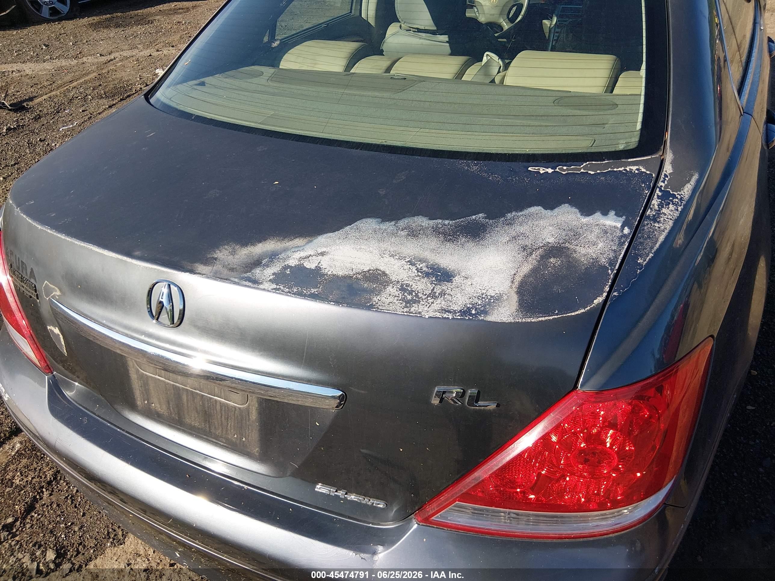2005 Acura Rl 3.5 Gray vin: JH4KB16525C005118