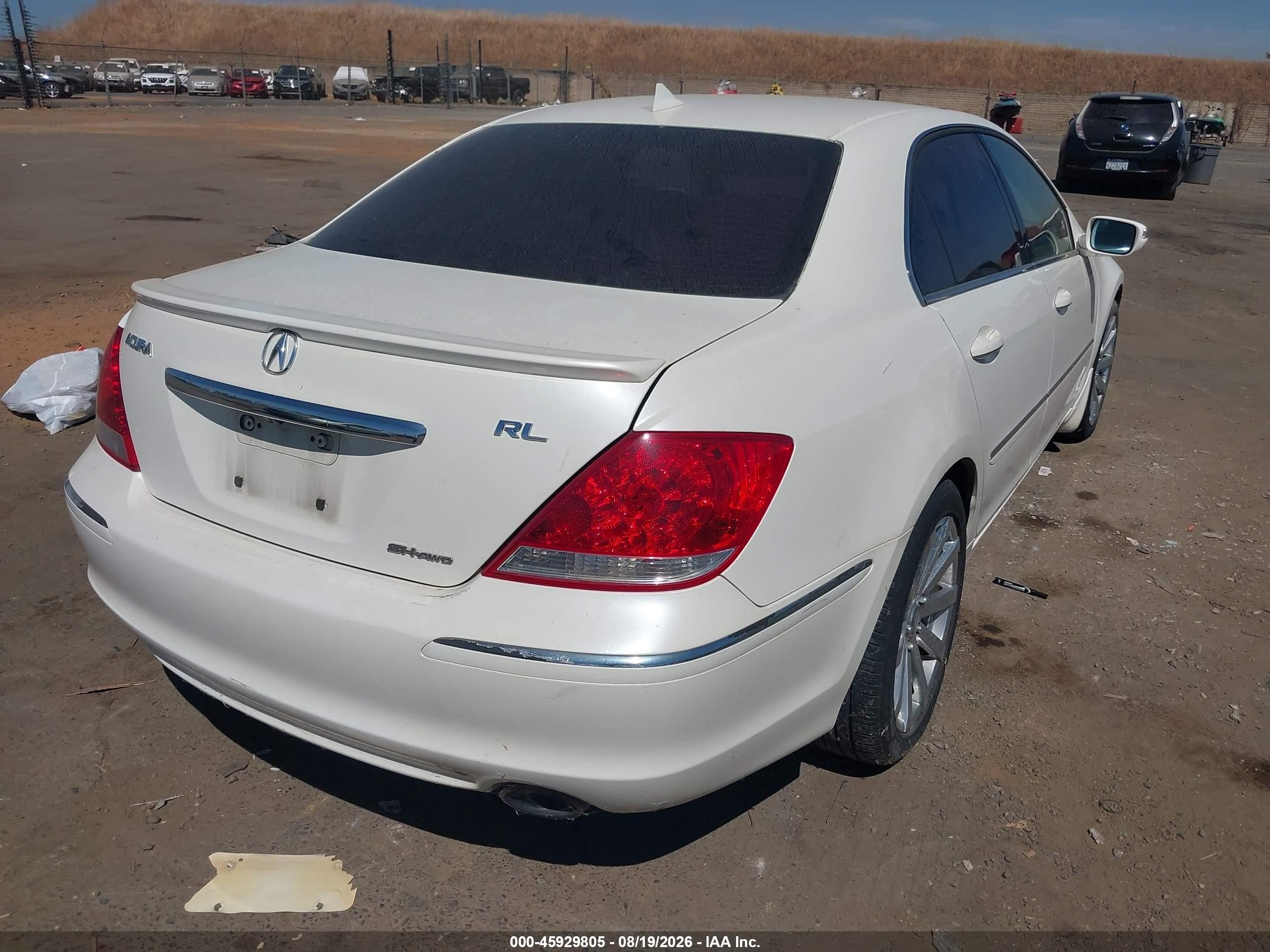 2006 Acura Rl 3.5 White vin: JH4KB16536C003721