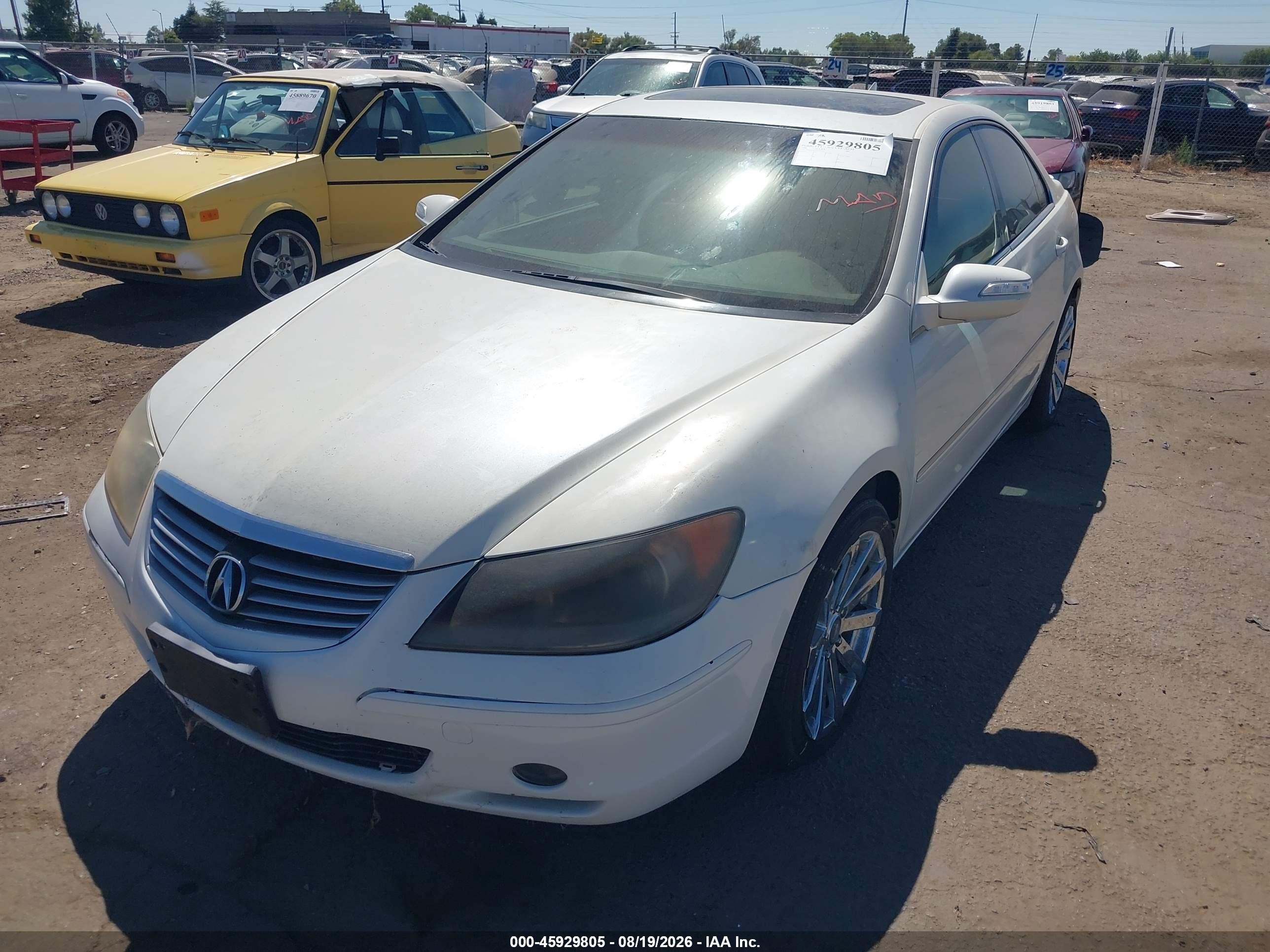 2006 Acura Rl 3.5 White vin: JH4KB16536C003721