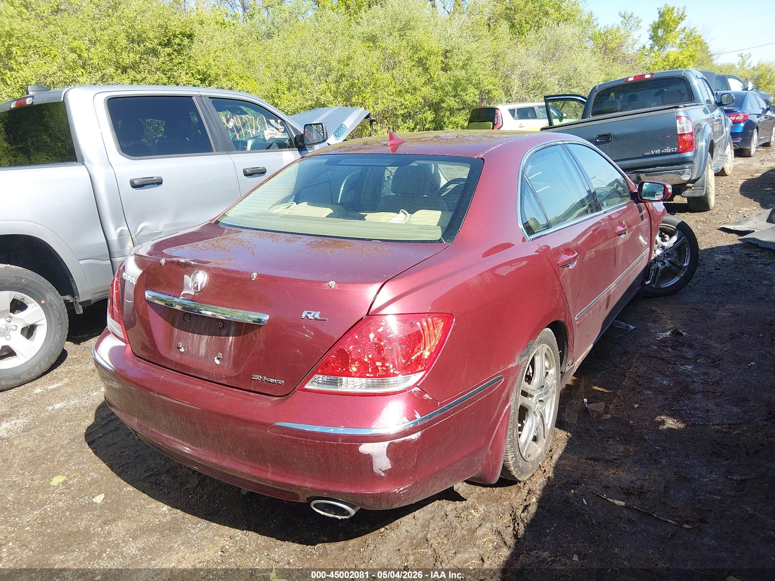 2006 Acura Rl 3.5 Темно-бордовый vin: JH4KB16546C002500