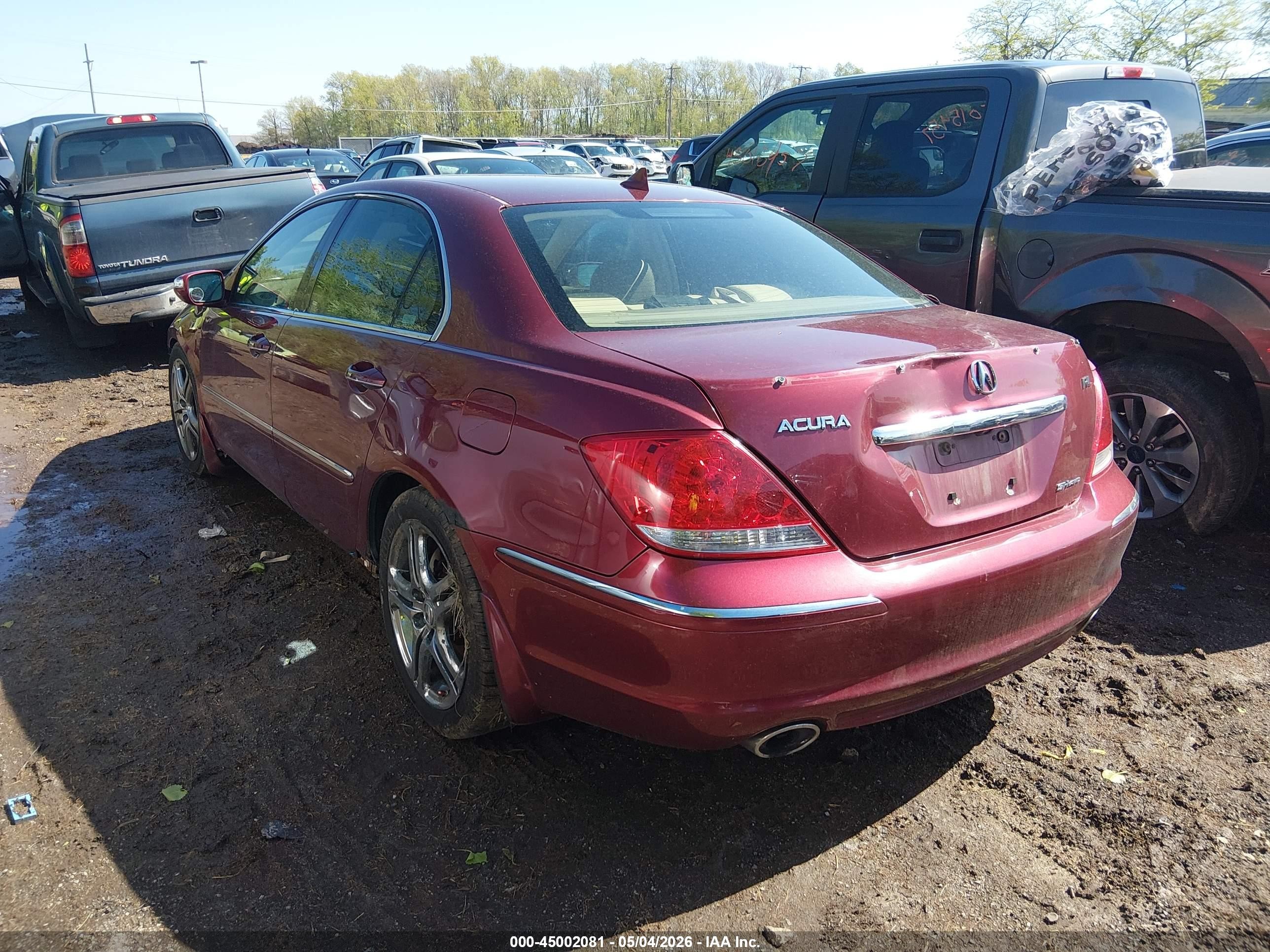2006 Acura Rl 3.5 Темно-бордовый vin: JH4KB16546C002500
