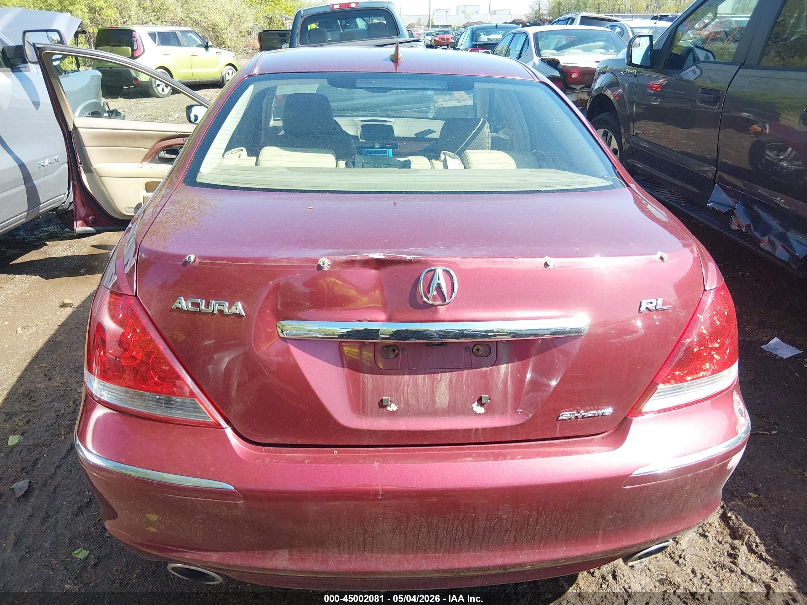 2006 Acura Rl 3.5 Темно-бордовый vin: JH4KB16546C002500