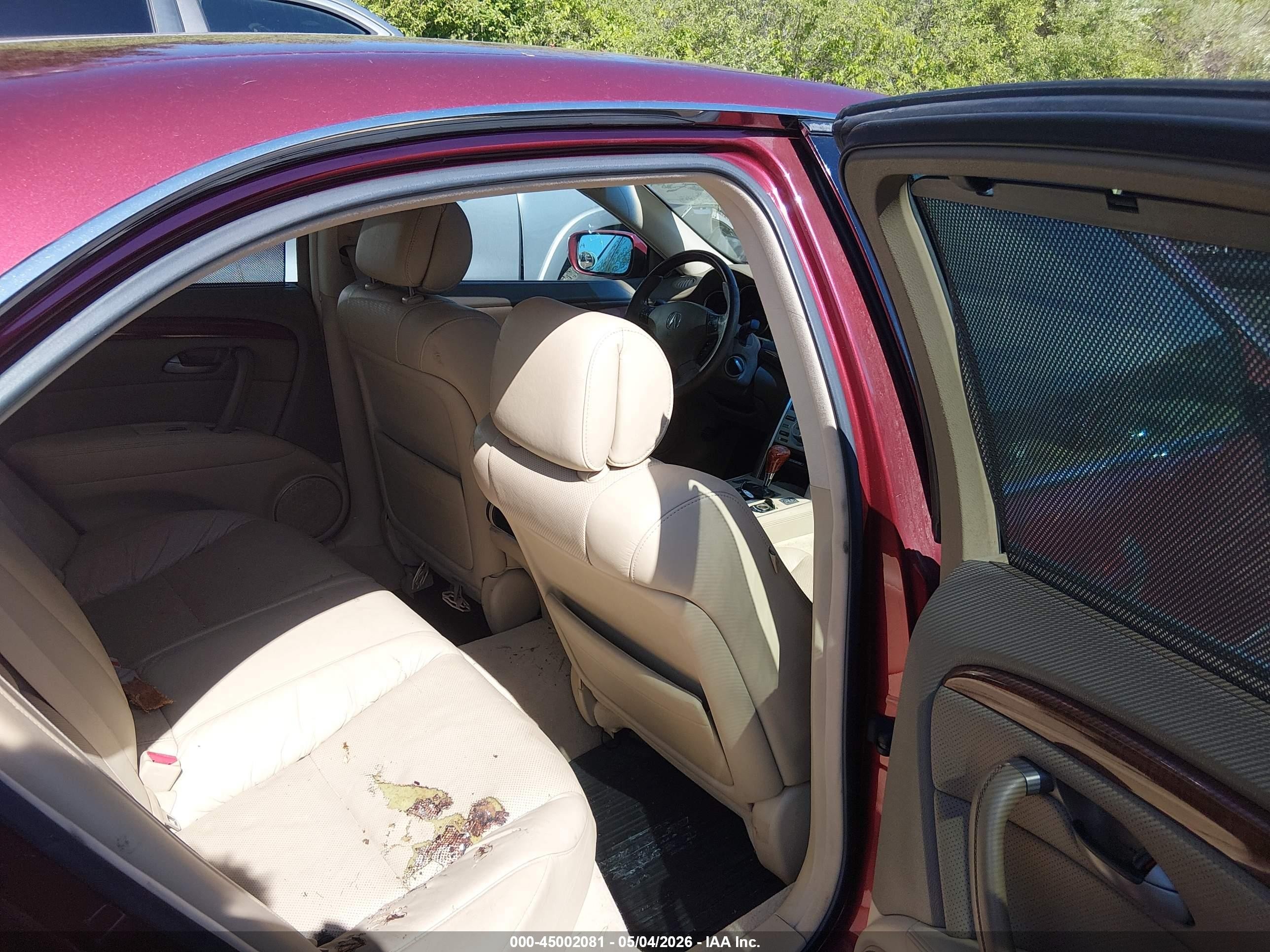 2006 Acura Rl 3.5 Темно-бордовый vin: JH4KB16546C002500