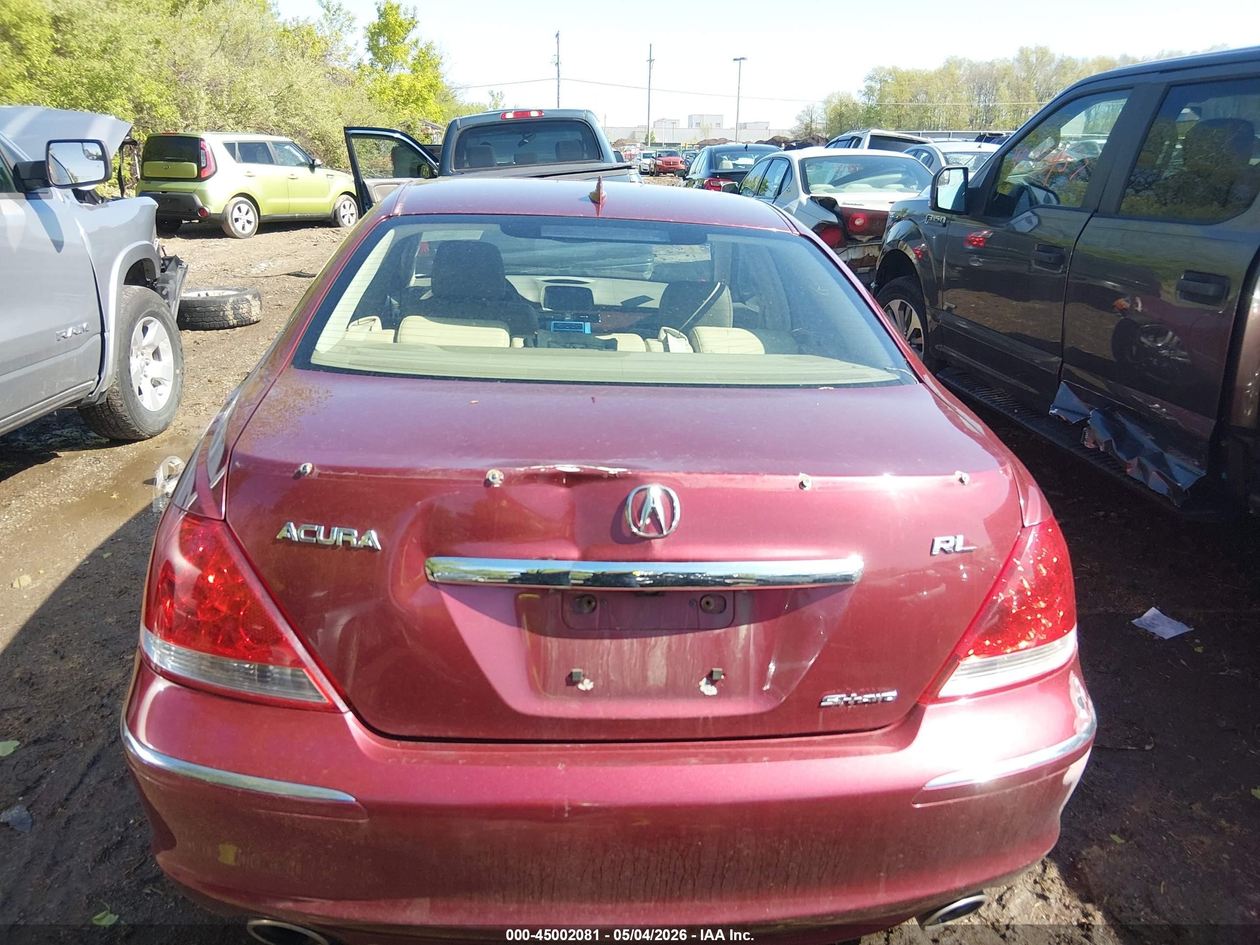 2006 Acura Rl 3.5 Темно-бордовый vin: JH4KB16546C002500