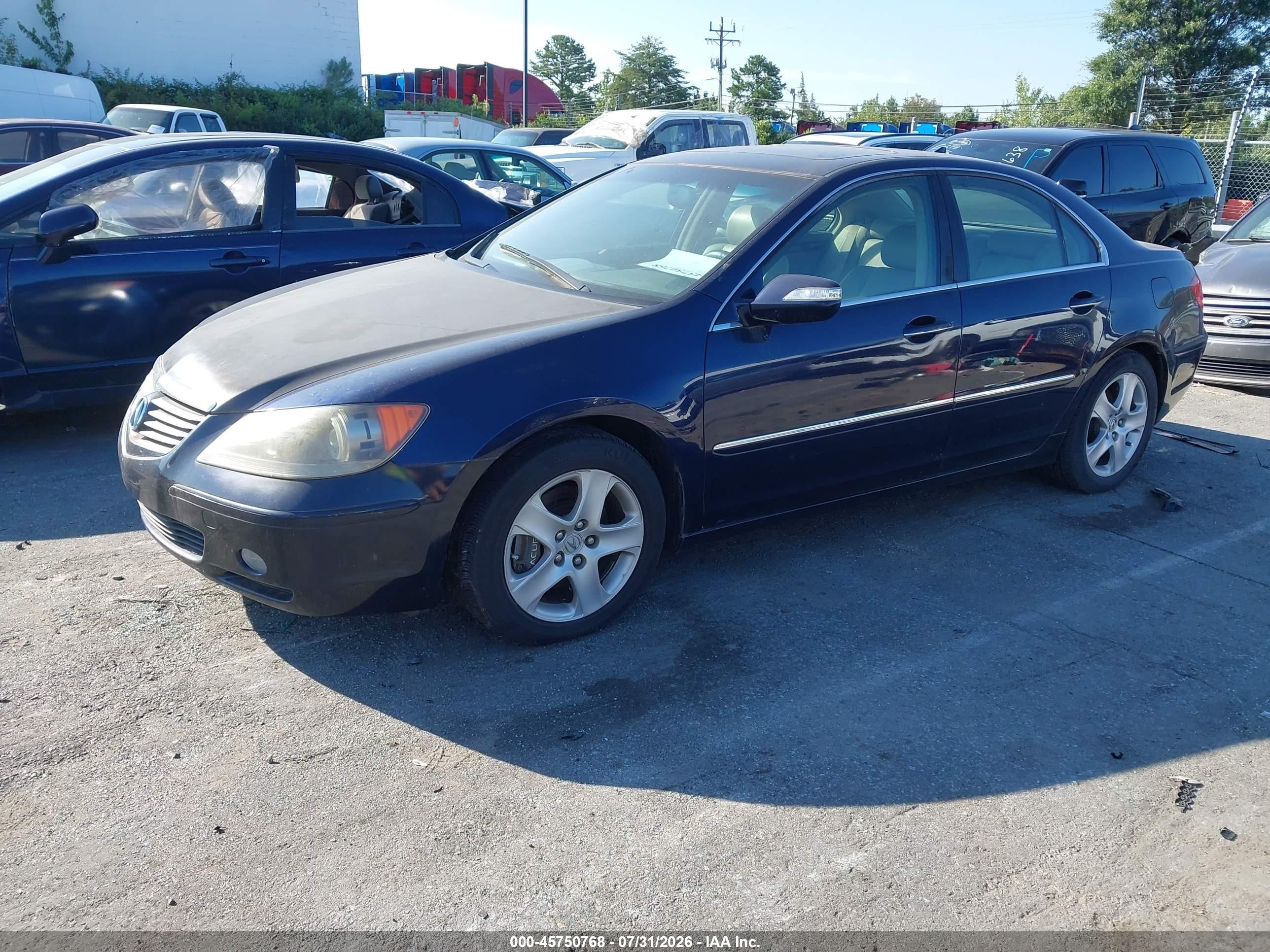 2007 Acura Rl 3.5 Dark Blue vin: JH4KB16547C003843