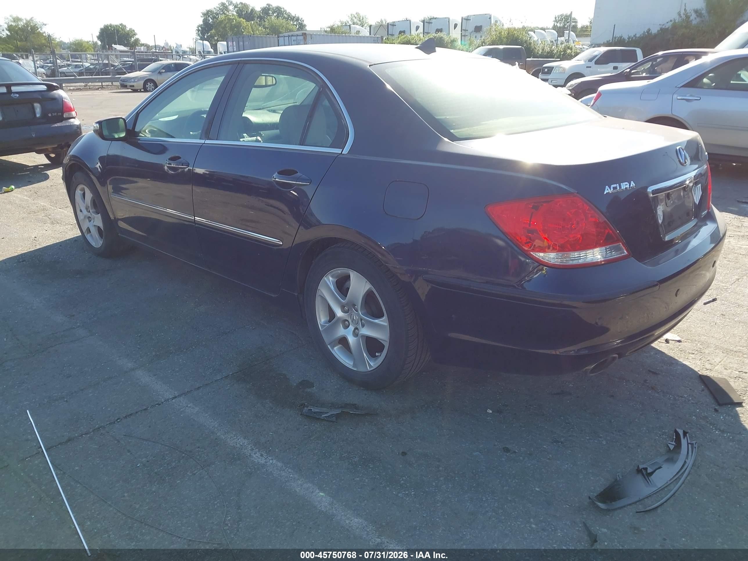 2007 Acura Rl 3.5 Dark Blue vin: JH4KB16547C003843