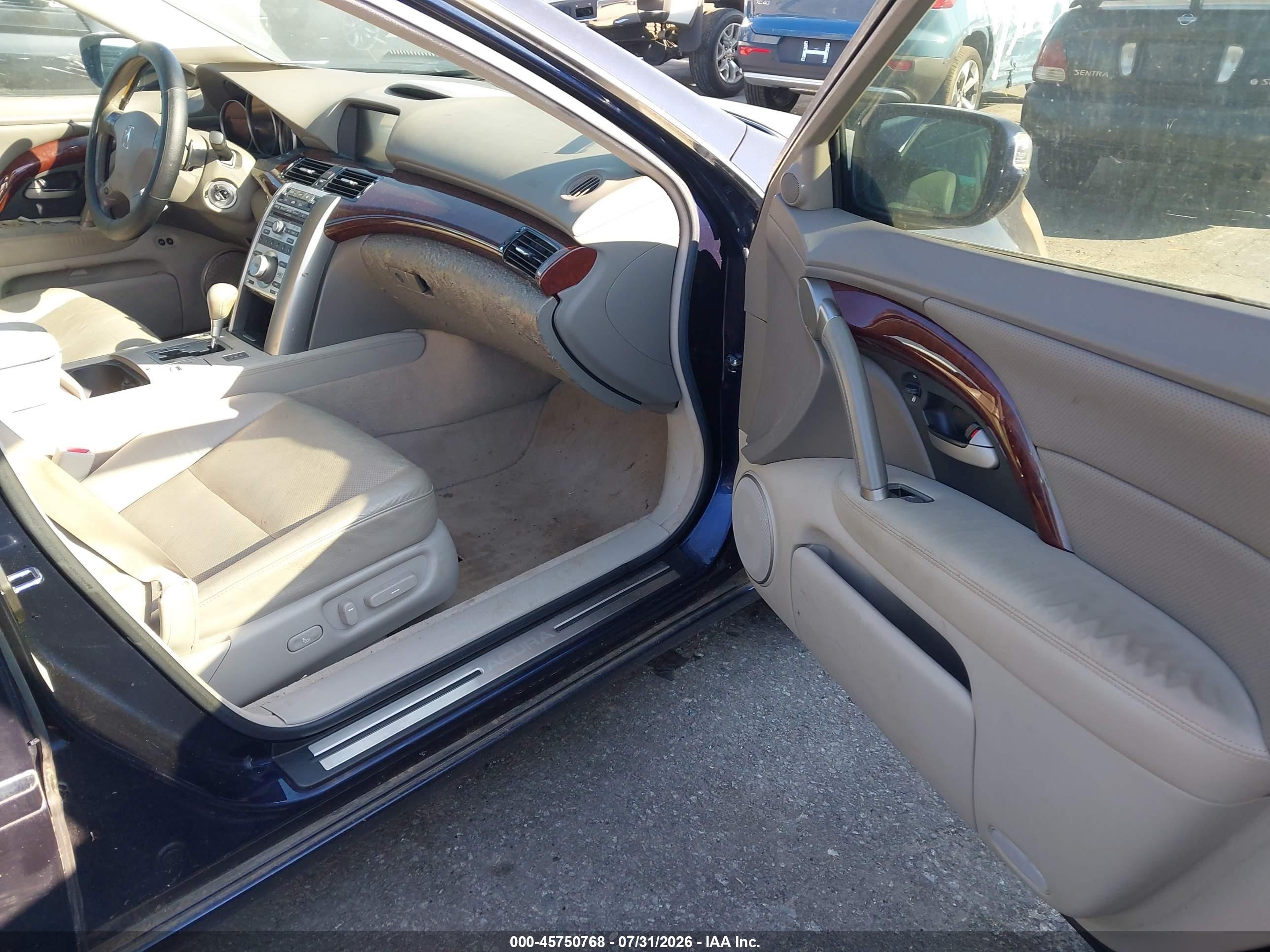 2007 Acura Rl 3.5 Dark Blue vin: JH4KB16547C003843