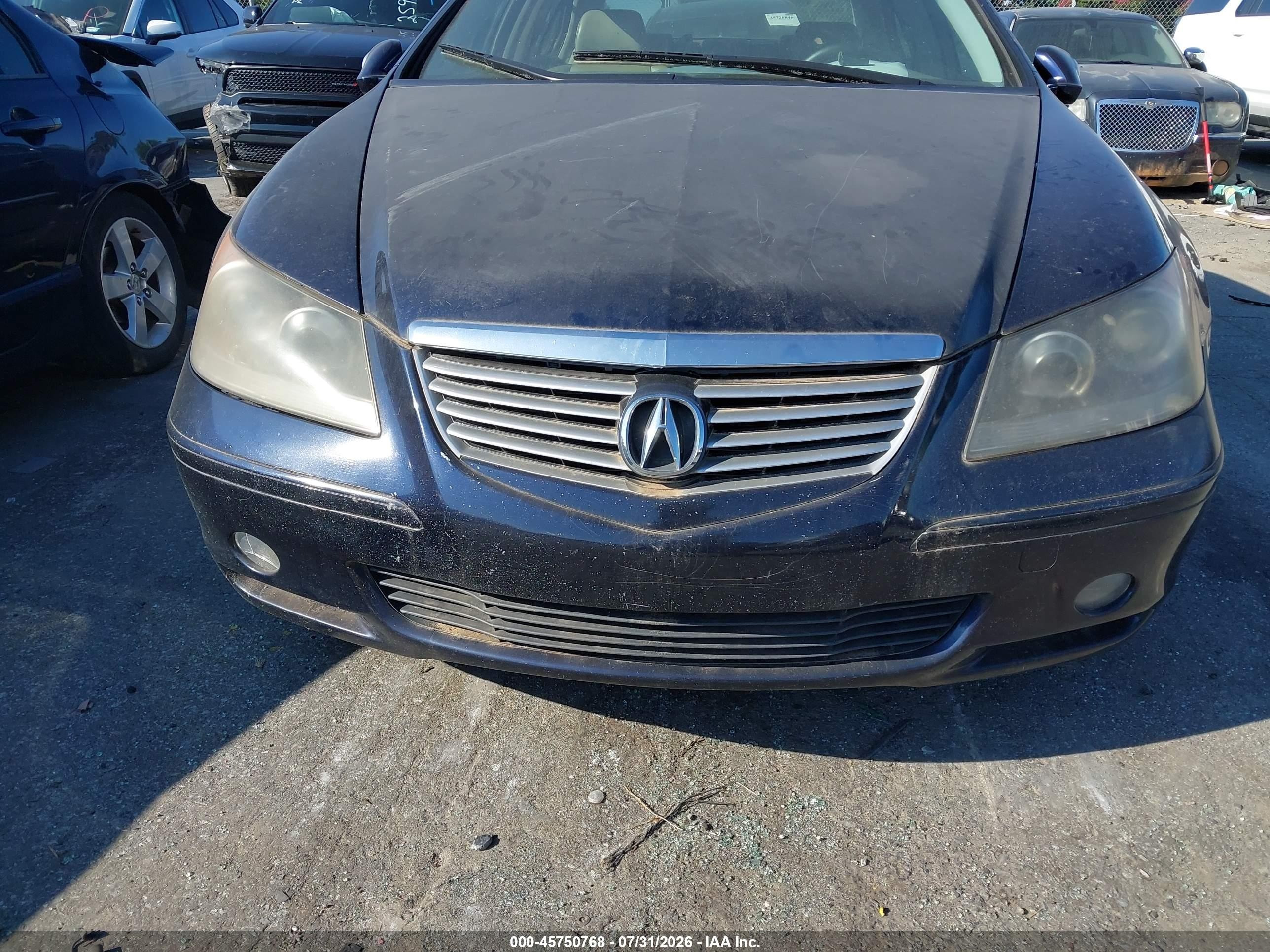 2007 Acura Rl 3.5 Dark Blue vin: JH4KB16547C003843