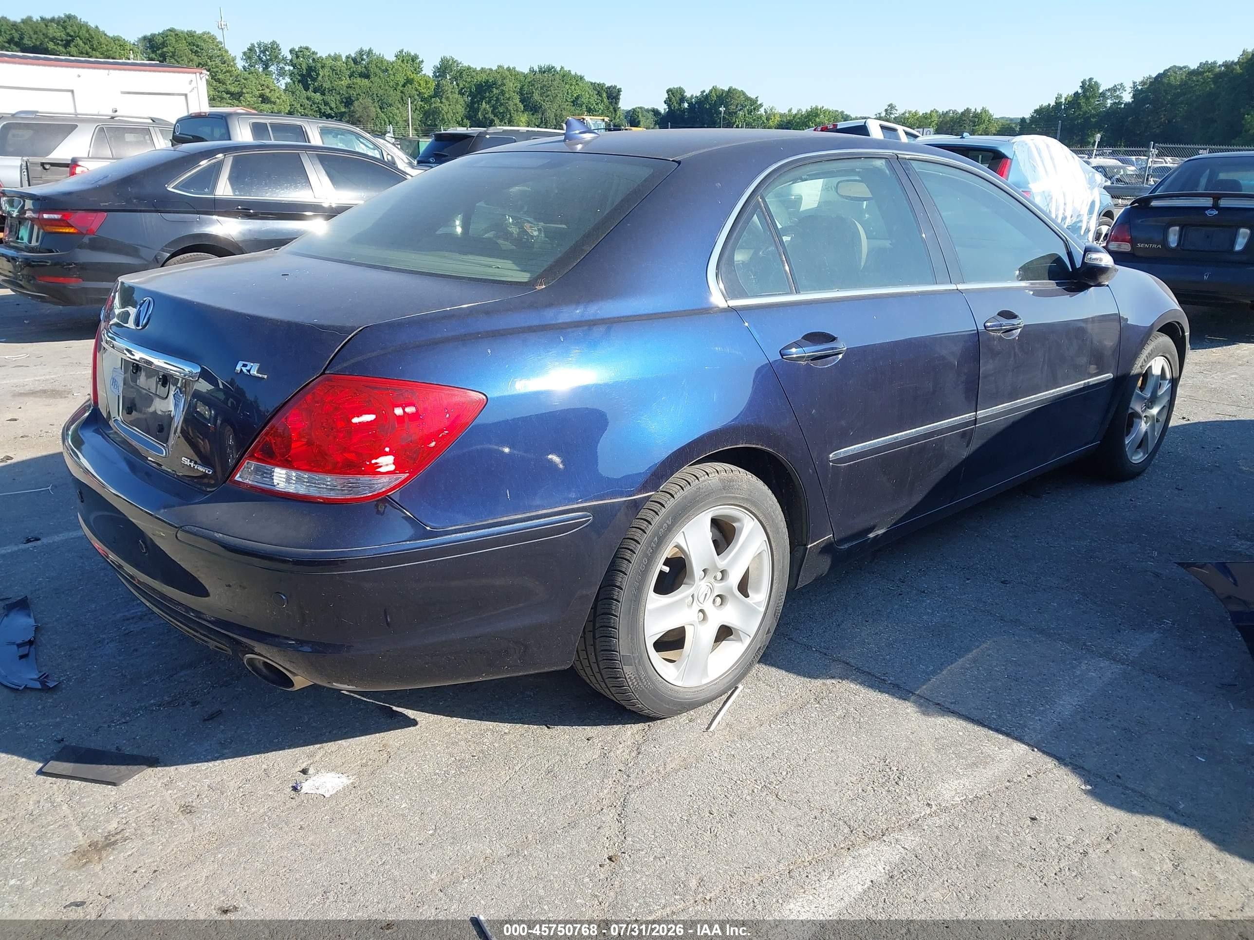 2007 Acura Rl 3.5 Dark Blue vin: JH4KB16547C003843