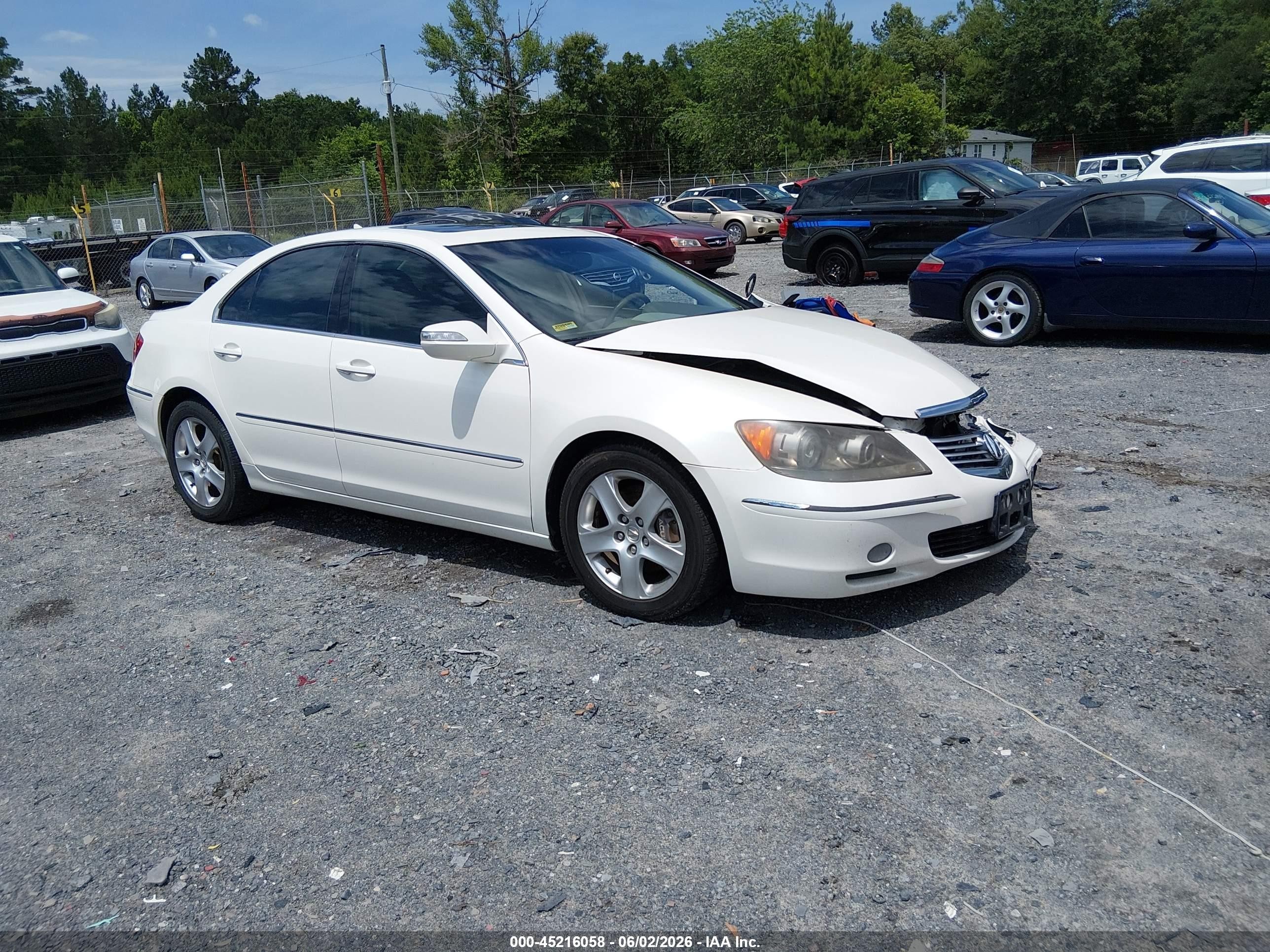 2008 Acura Rl 3.5 White vin: JH4KB16548C004542
