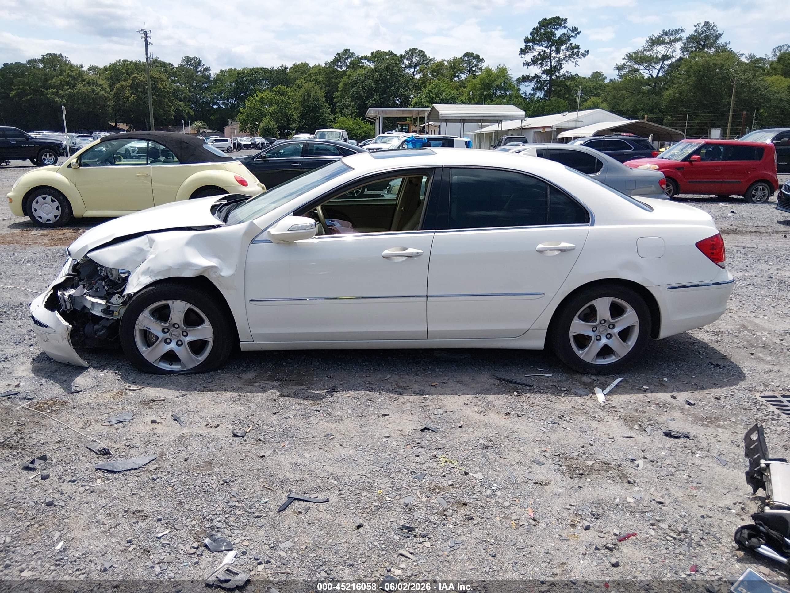 2008 Acura Rl 3.5 White vin: JH4KB16548C004542