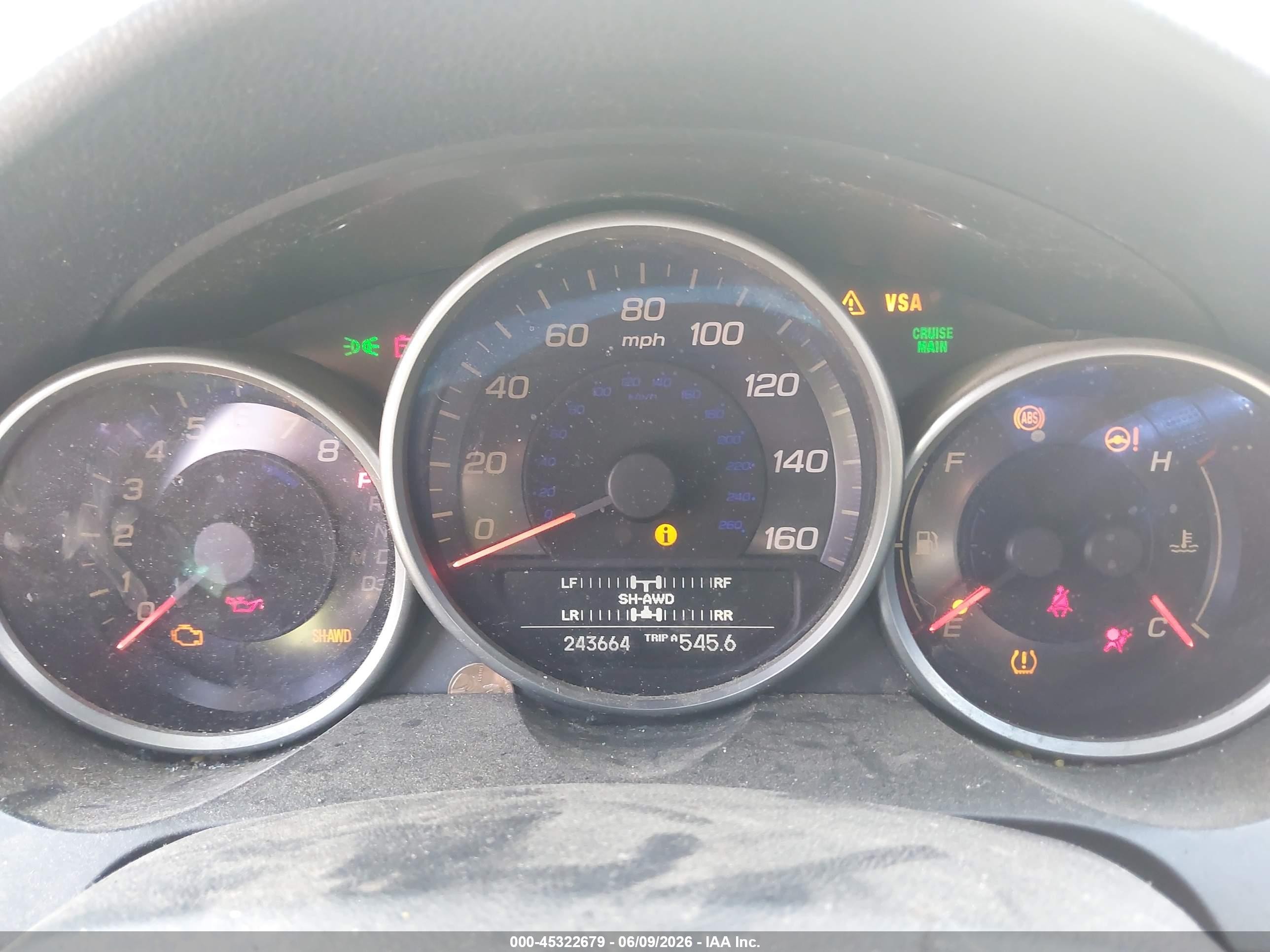 2006 Acura Rl 3.5 Silver vin: JH4KB16566C009951