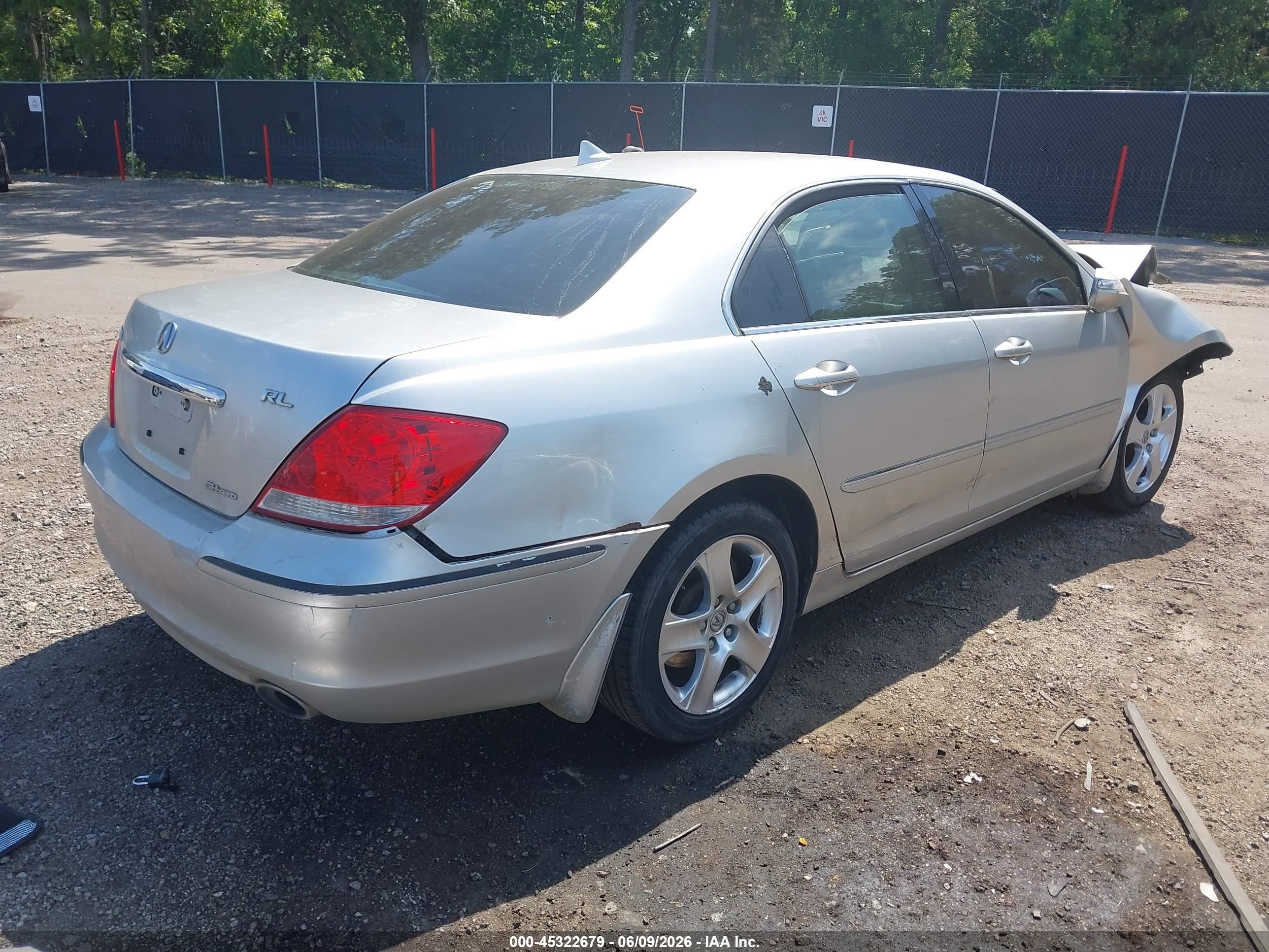 2006 Acura Rl 3.5 Silver vin: JH4KB16566C009951