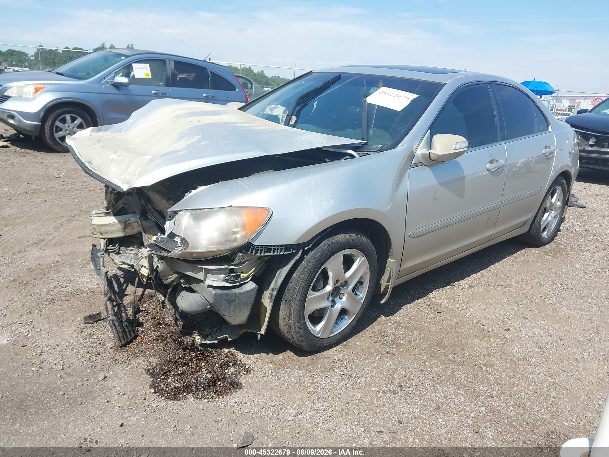 2006 Acura Rl 3.5 Silver vin: JH4KB16566C009951