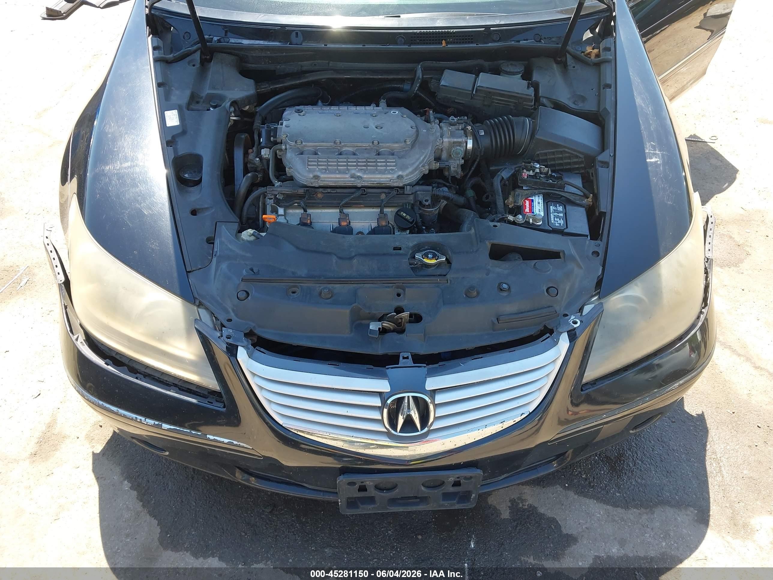 2005 Acura Rl 3.5 Black vin: JH4KB16575C006894