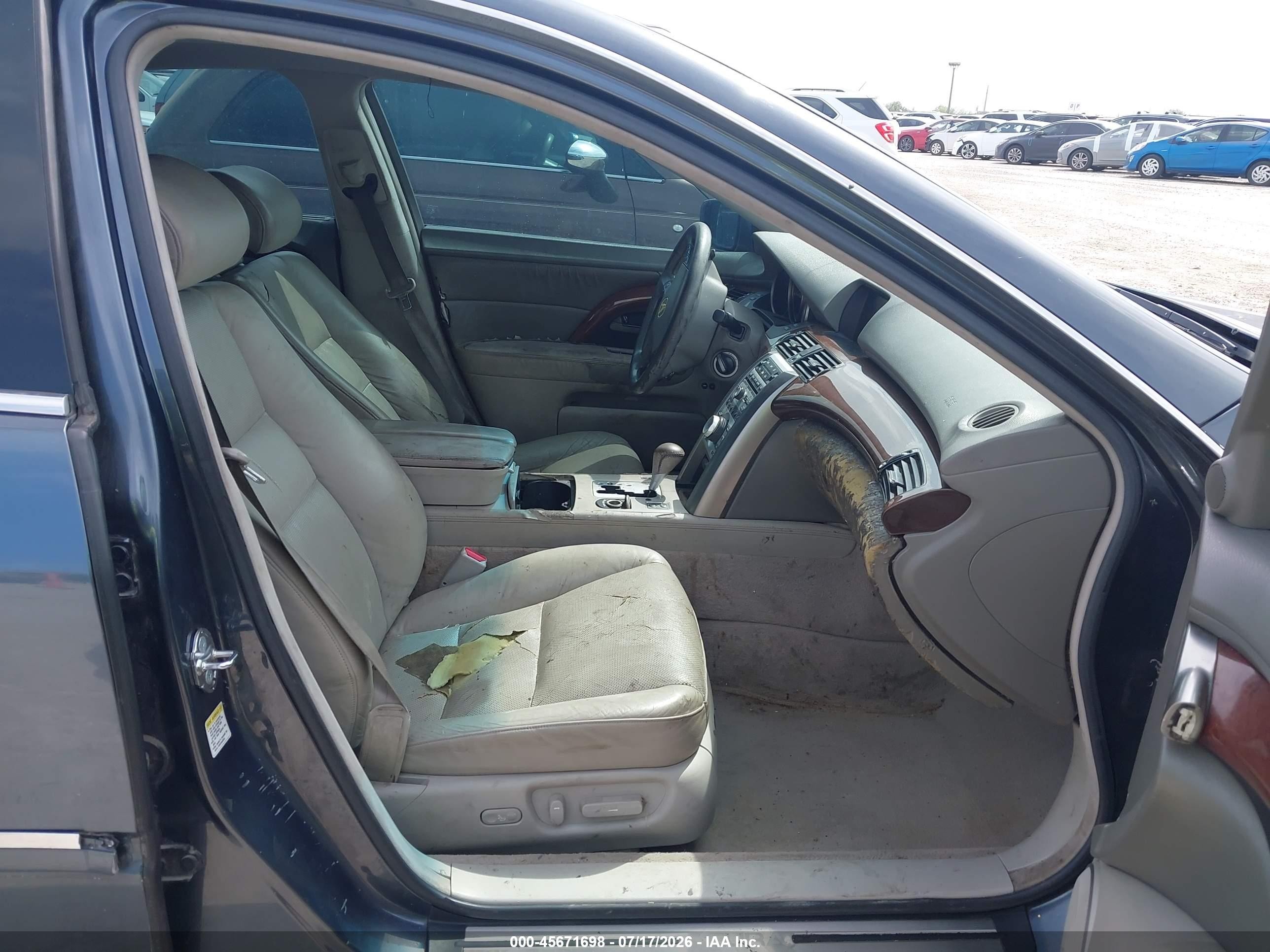 2006 Acura Rl 3.5 Gray vin: JH4KB16586C001754