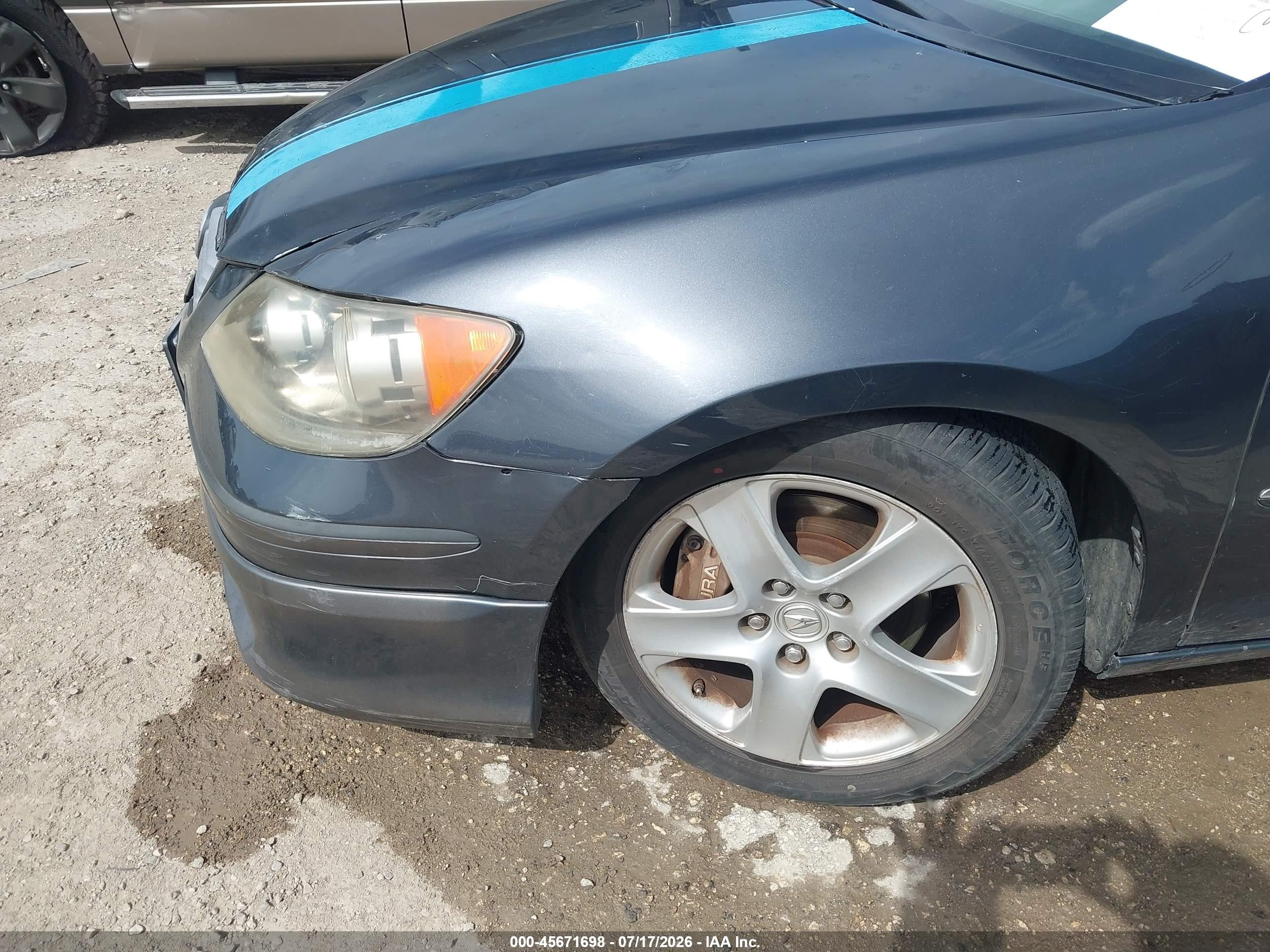 2006 Acura Rl 3.5 Gray vin: JH4KB16586C001754