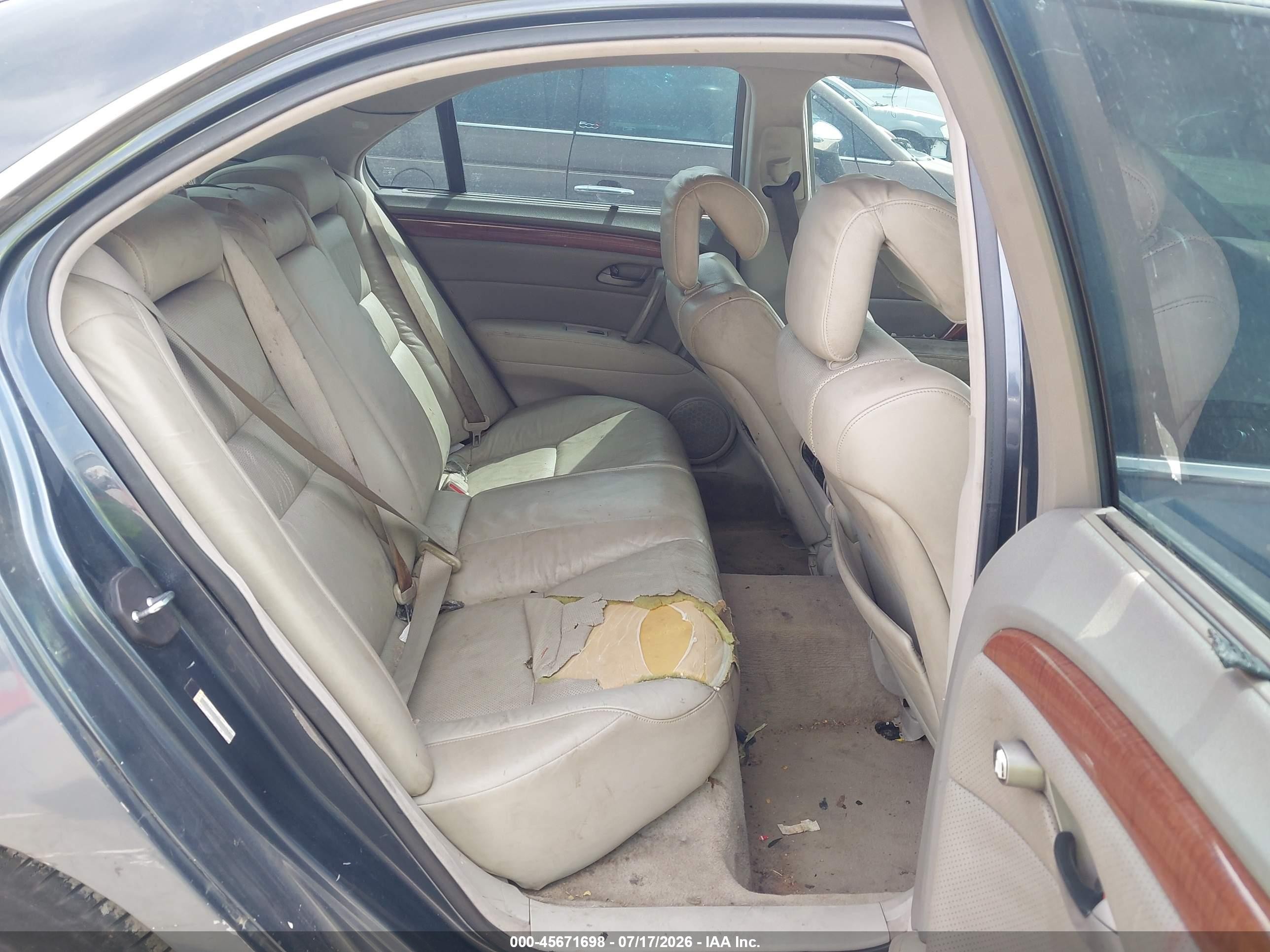 2006 Acura Rl 3.5 Gray vin: JH4KB16586C001754