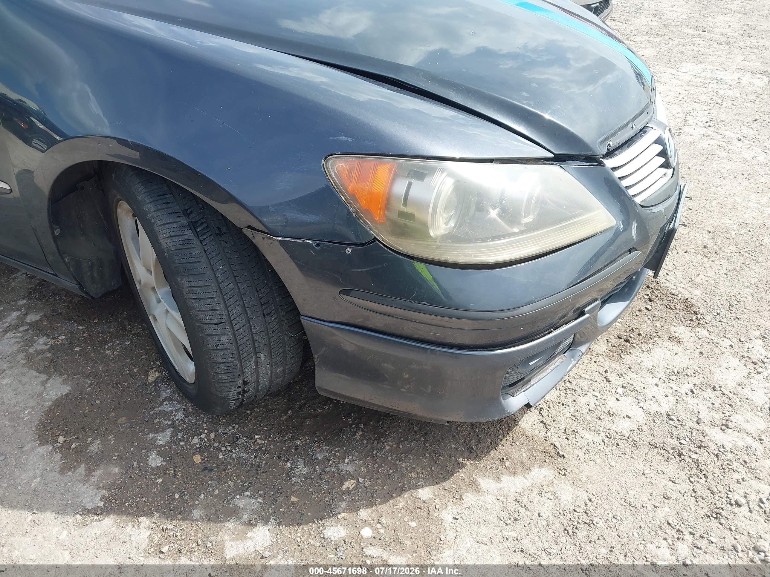 2006 Acura Rl 3.5 Gray vin: JH4KB16586C001754