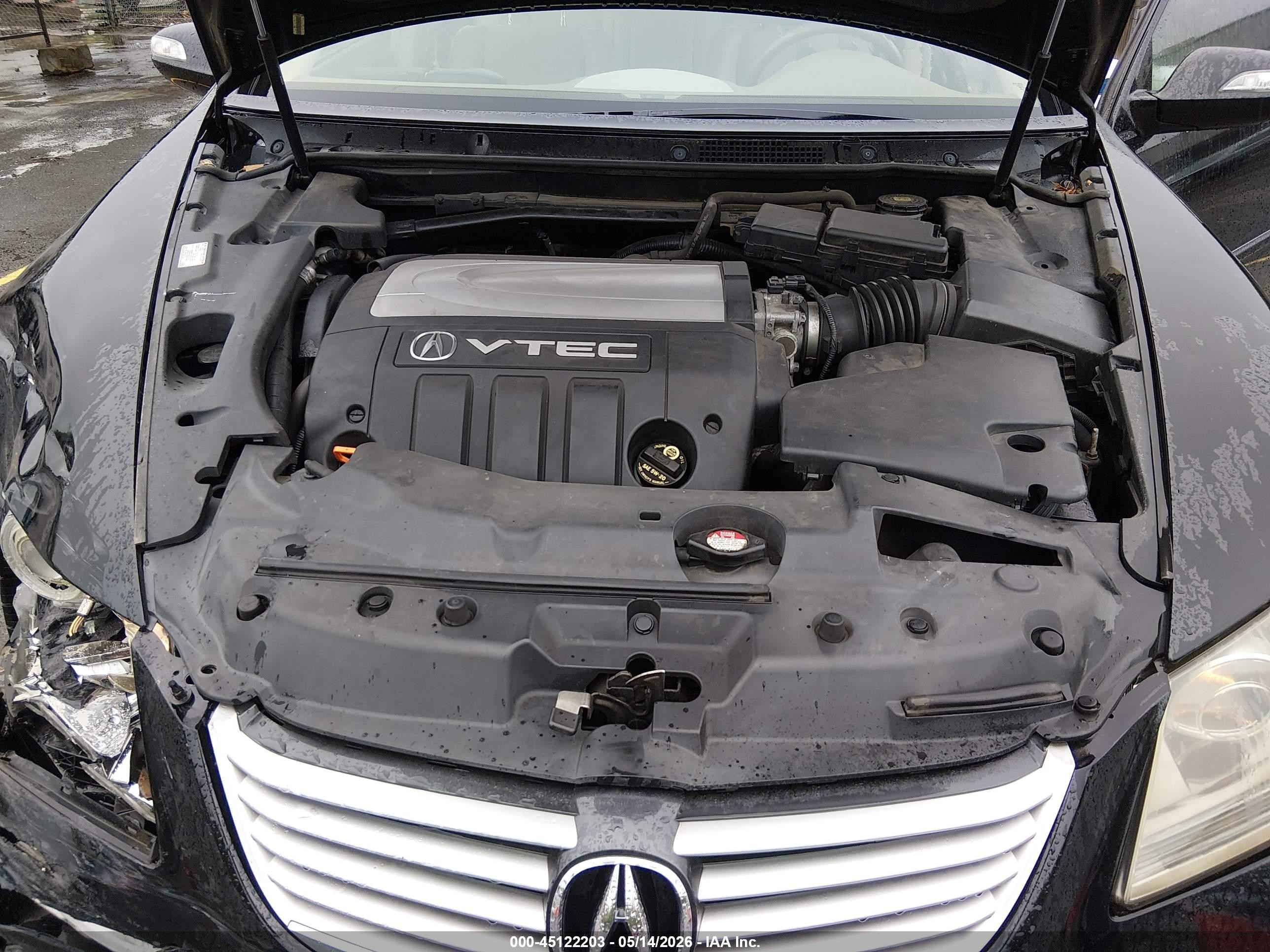 2005 Acura Rl 3.5 Black vin: JH4KB16595C011045