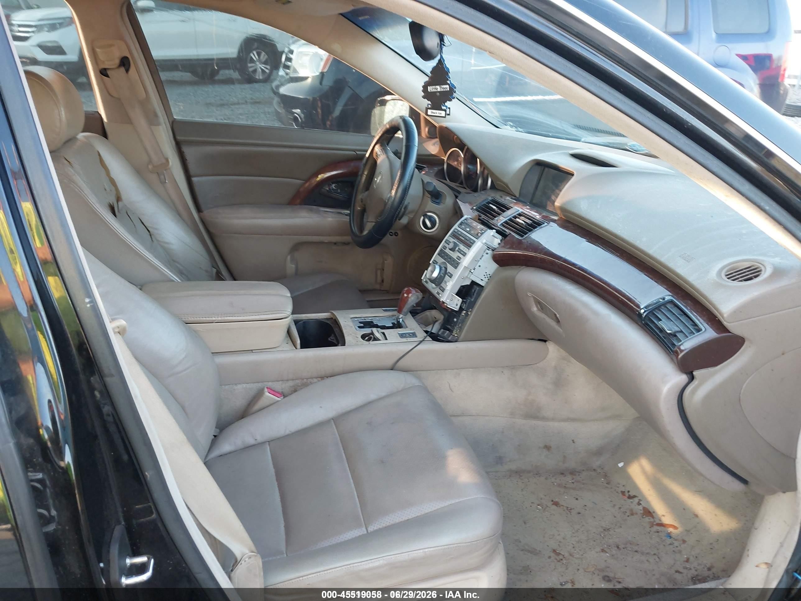 2005 Acura Rl 3.5 Black vin: JH4KB165X5C001138