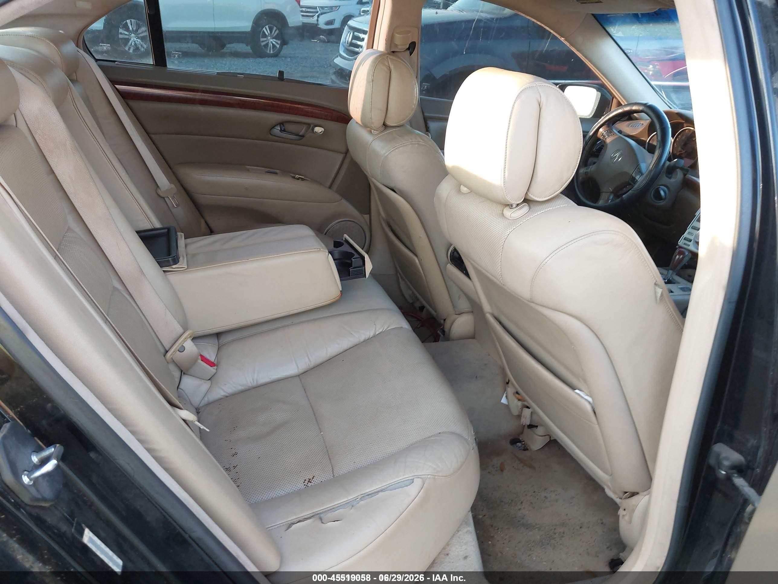 2005 Acura Rl 3.5 Black vin: JH4KB165X5C001138