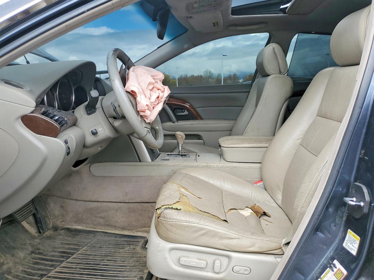 2006 Acura Rl Gray vin: JH4KB165X6C001755