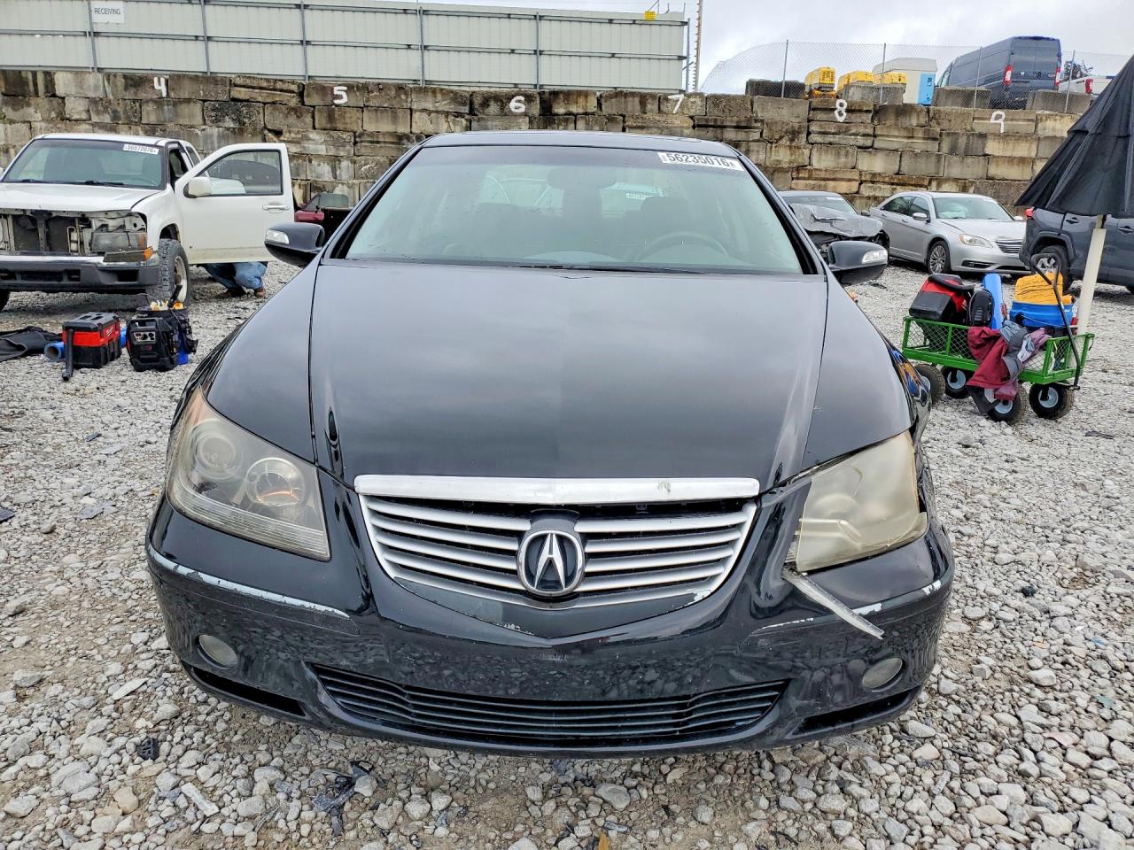 2007 Acura Rl Black vin: JH4KB16607C001421