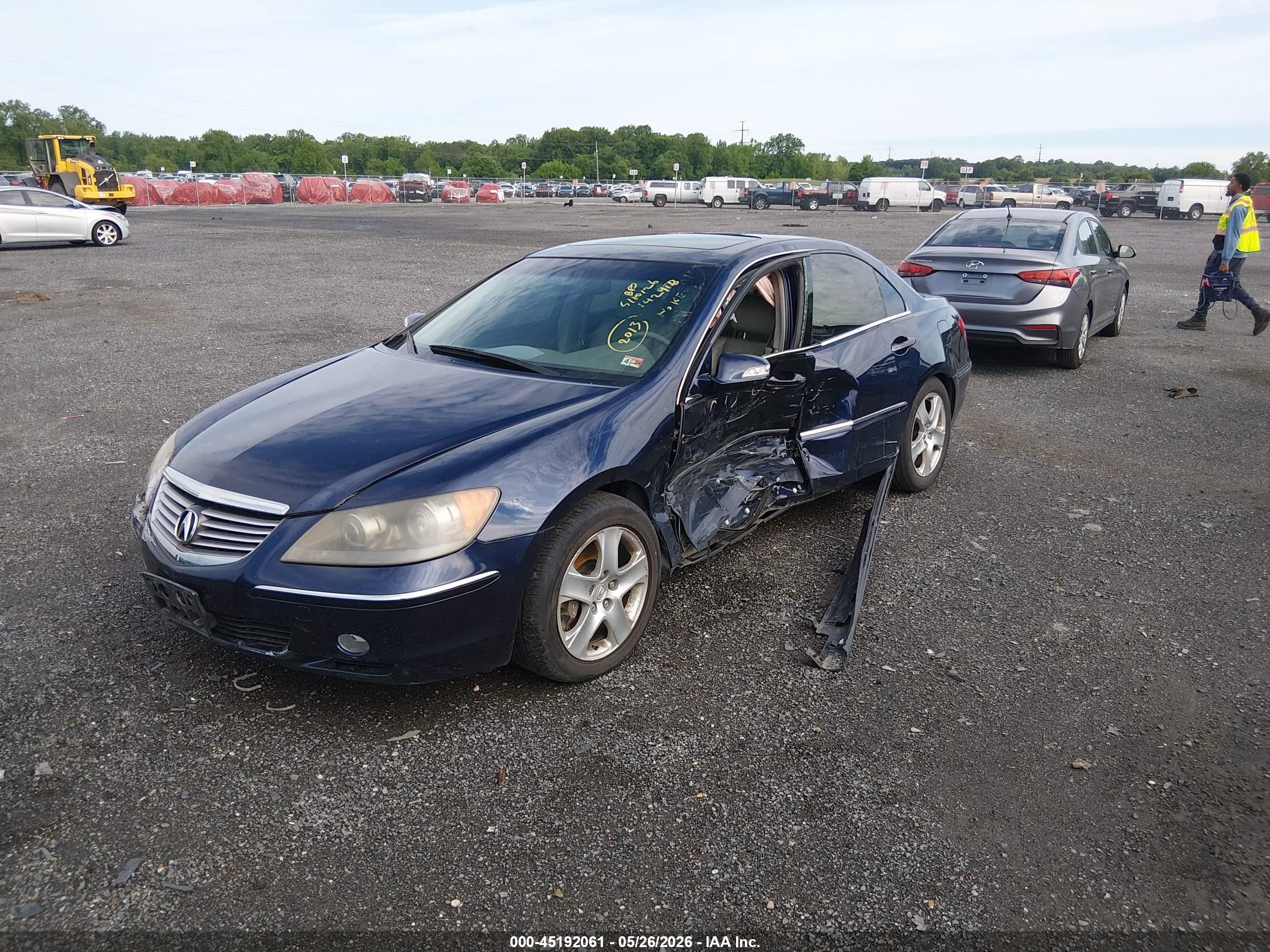 2007 Acura Rl 3.5 Blue vin: JH4KB16617C002013
