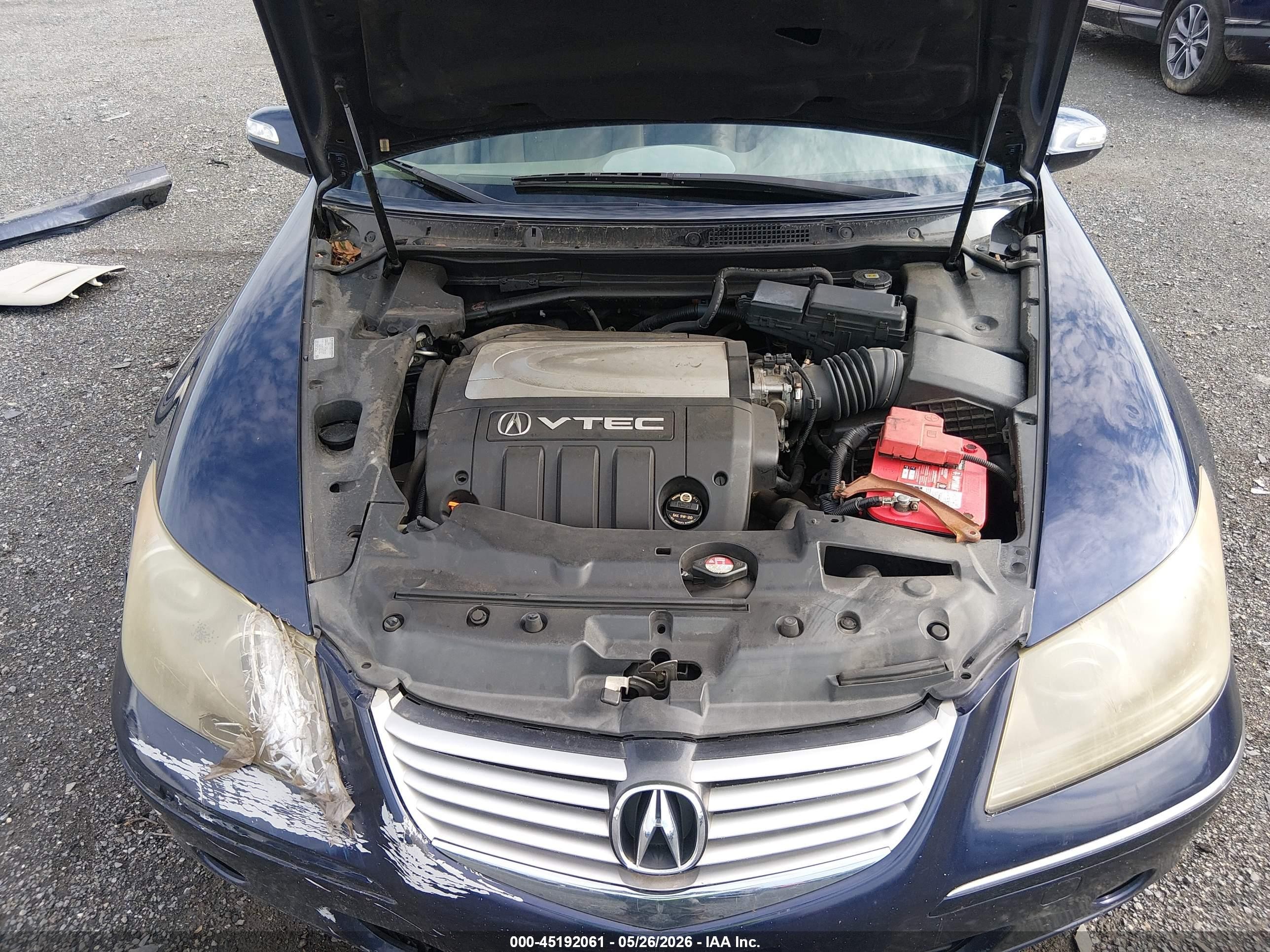 2007 Acura Rl 3.5 Blue vin: JH4KB16617C002013