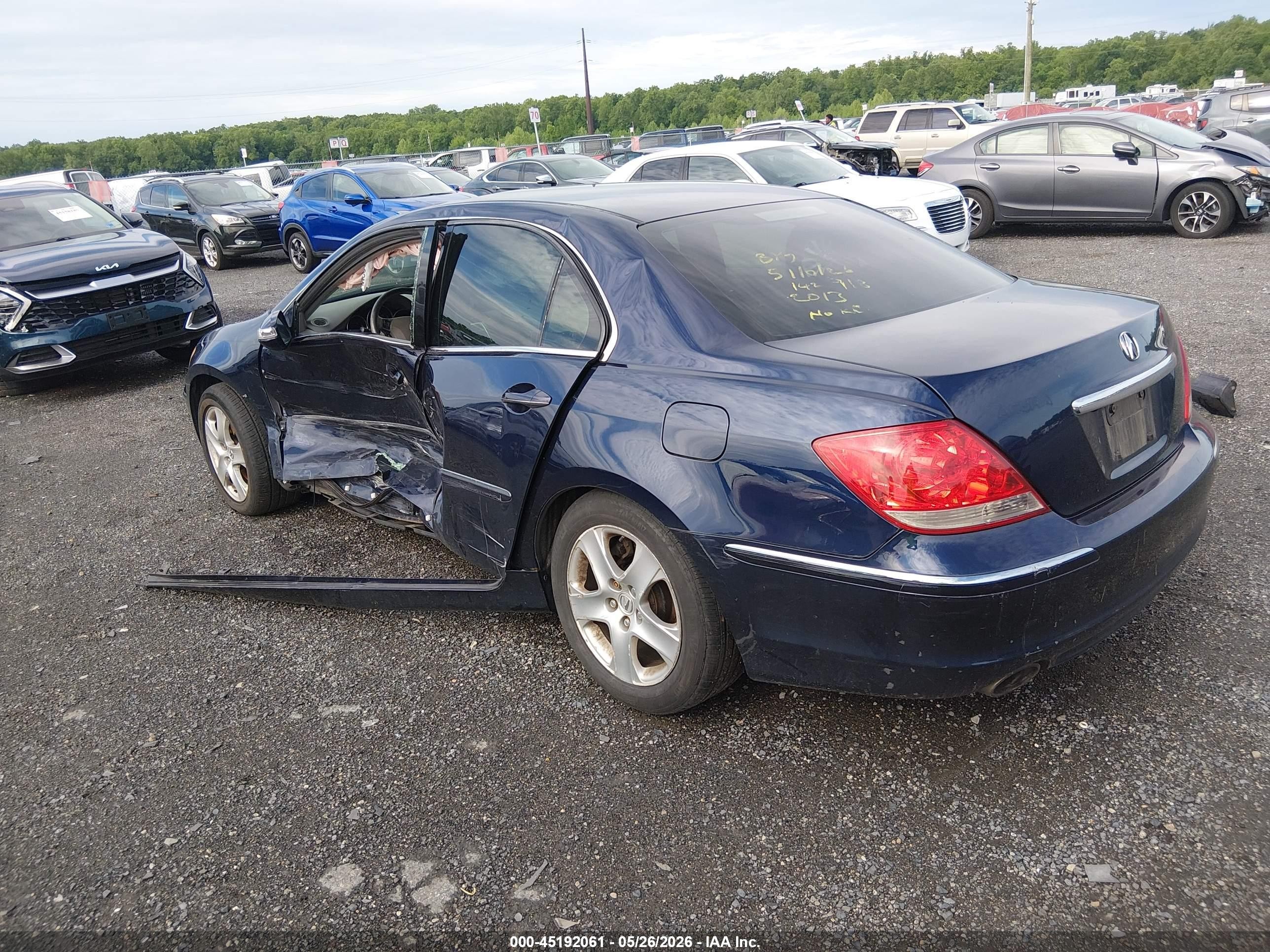 2007 Acura Rl 3.5 Blue vin: JH4KB16617C002013