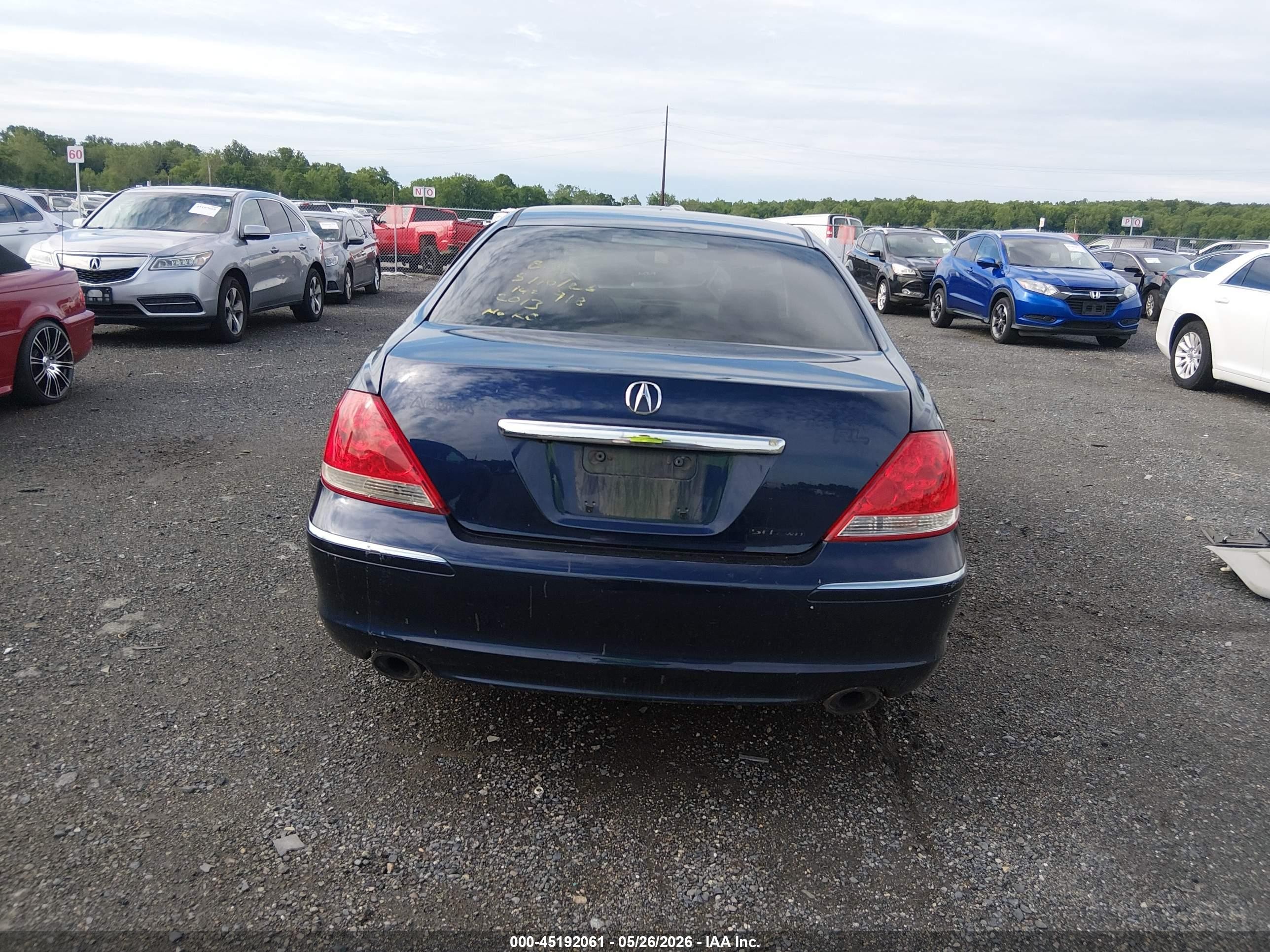 2007 Acura Rl 3.5 Blue vin: JH4KB16617C002013