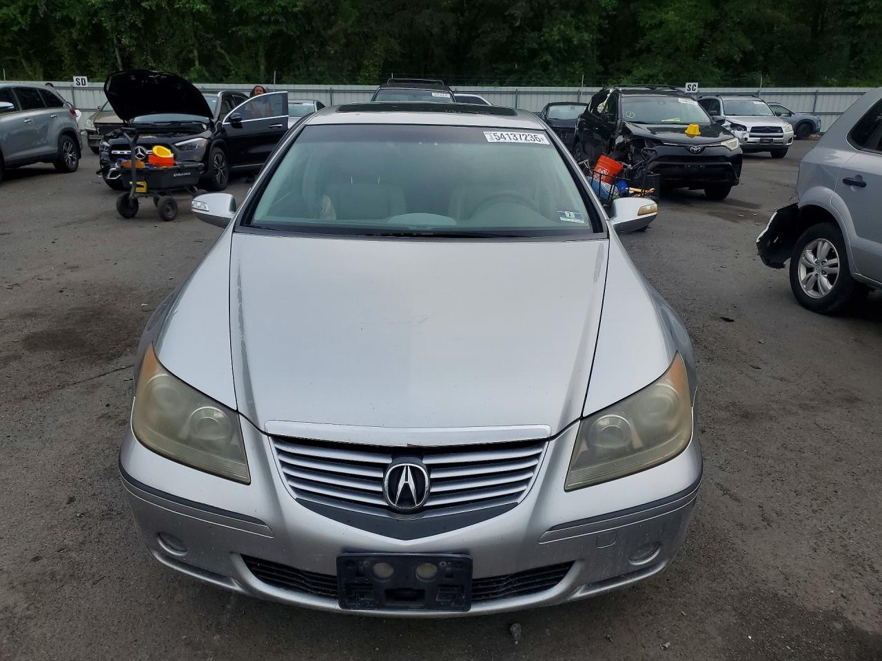 2007 Acura Rl Silver vin: JH4KB16627C004143