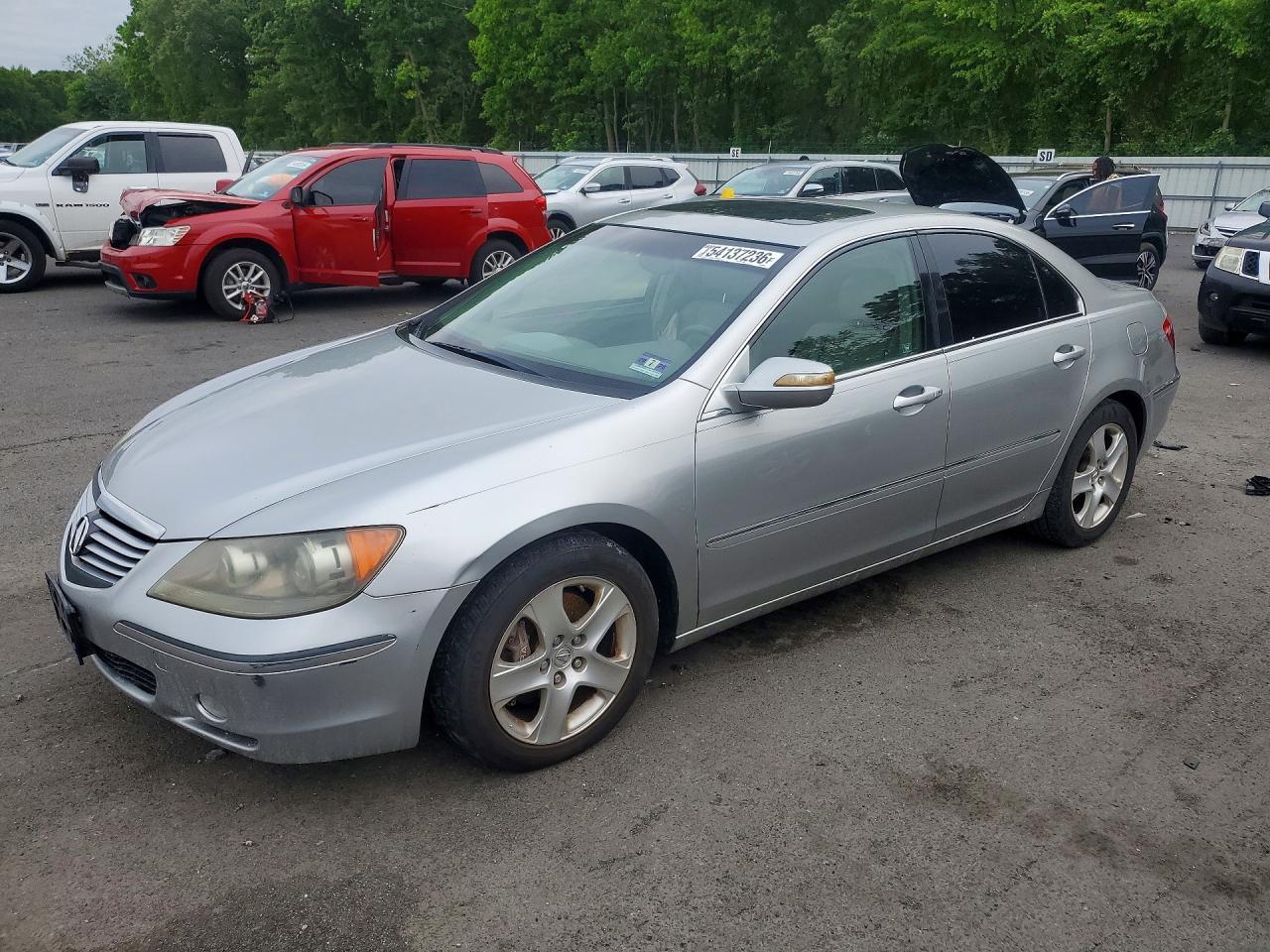 2007 Acura Rl Silver vin: JH4KB16627C004143