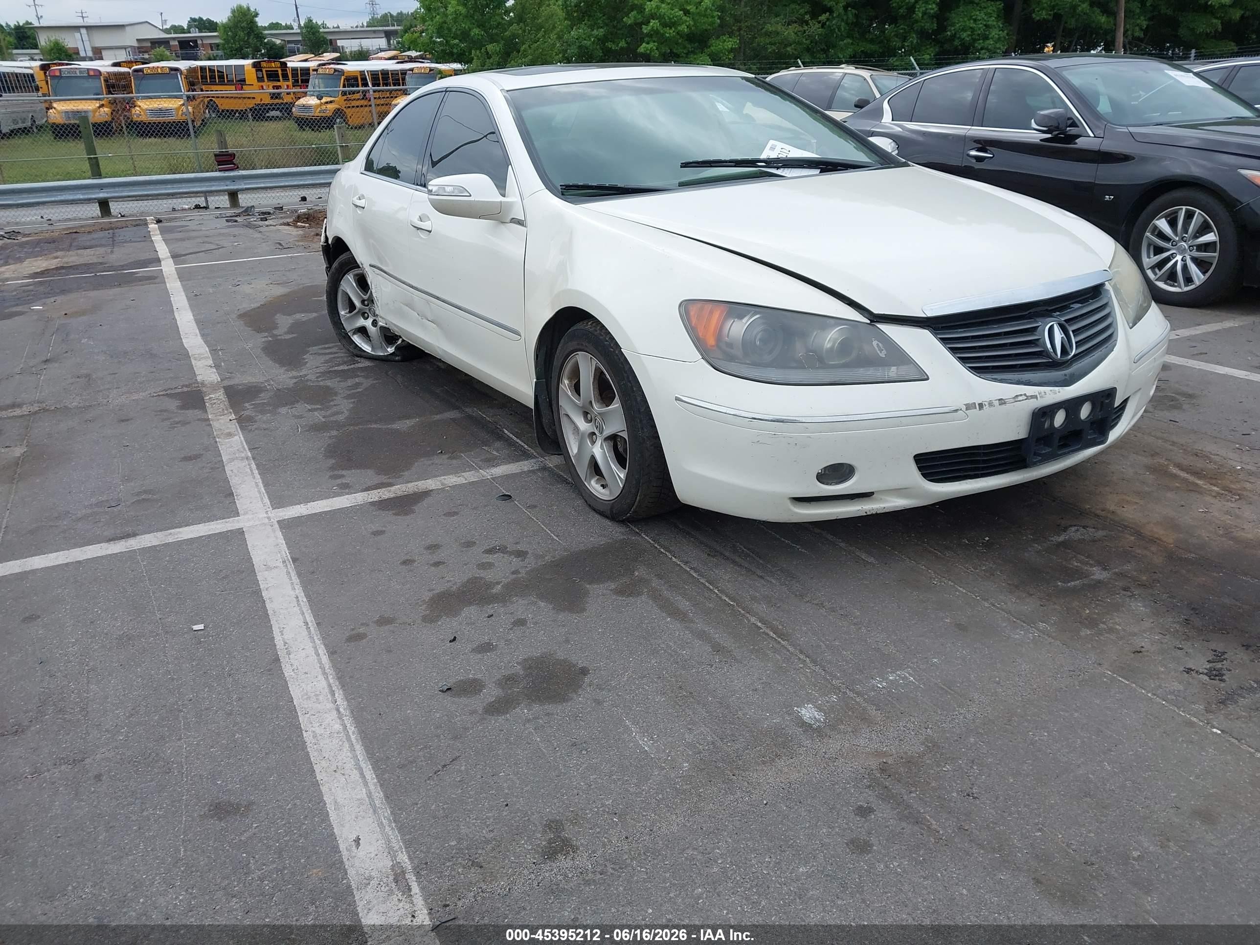 2008 Acura Rl 3.5 White vin: JH4KB16638C001950