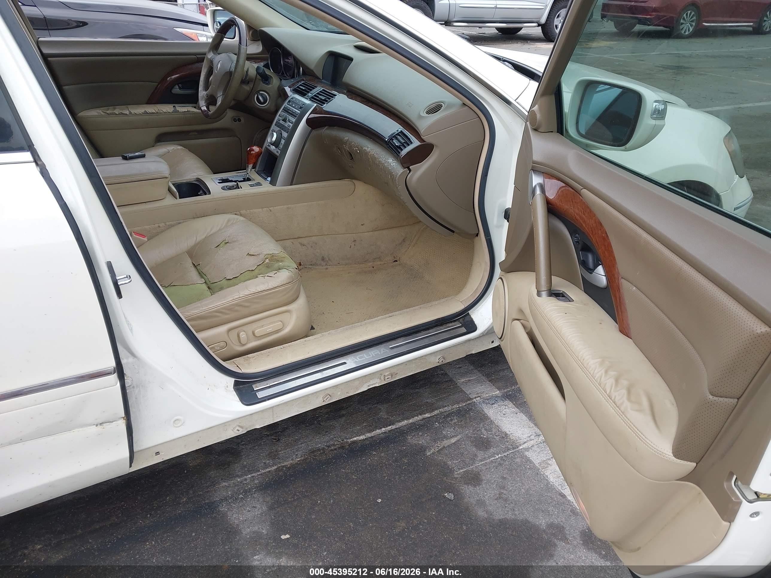2008 Acura Rl 3.5 White vin: JH4KB16638C001950