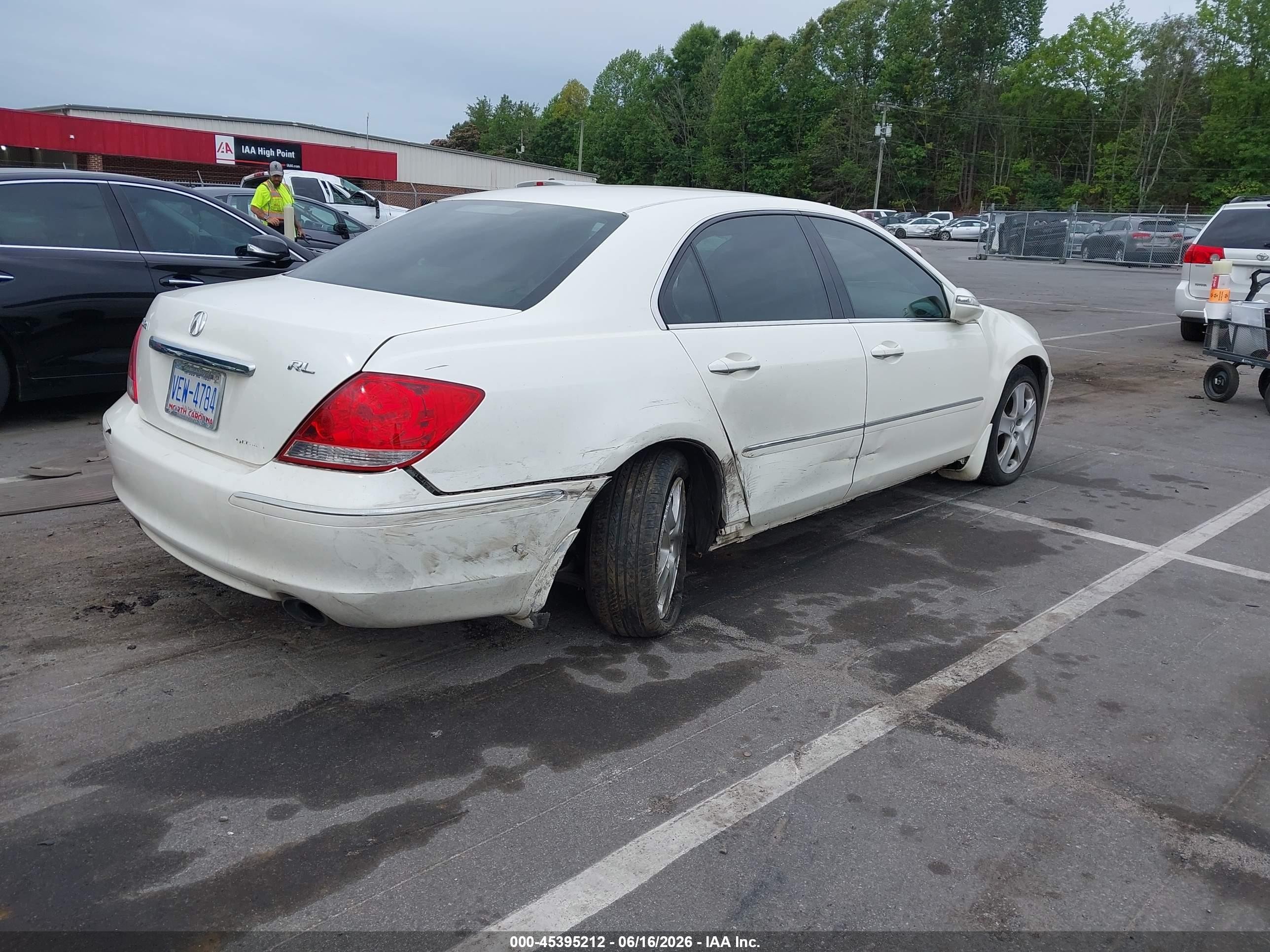 2008 Acura Rl 3.5 White vin: JH4KB16638C001950