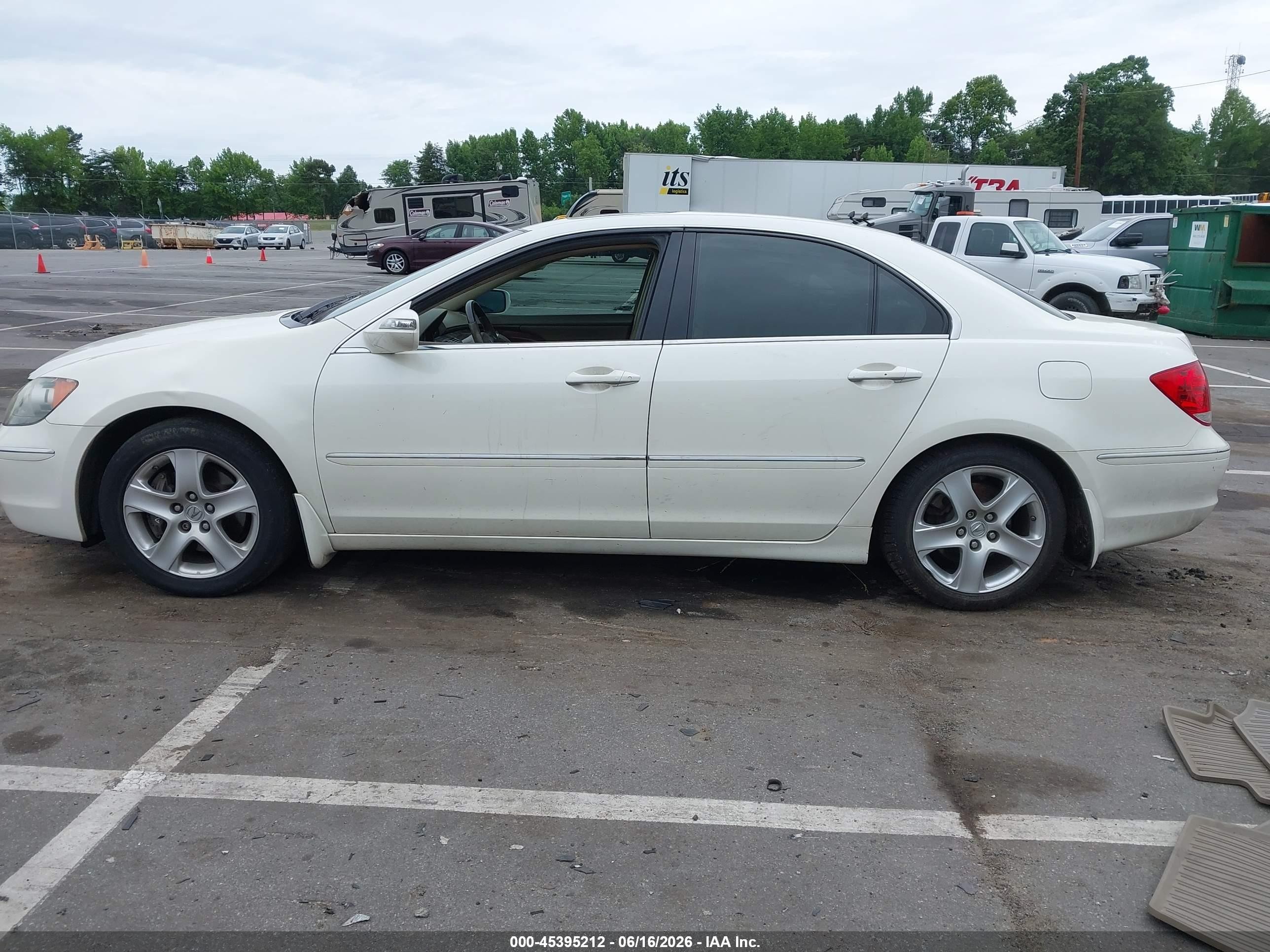 2008 Acura Rl 3.5 White vin: JH4KB16638C001950
