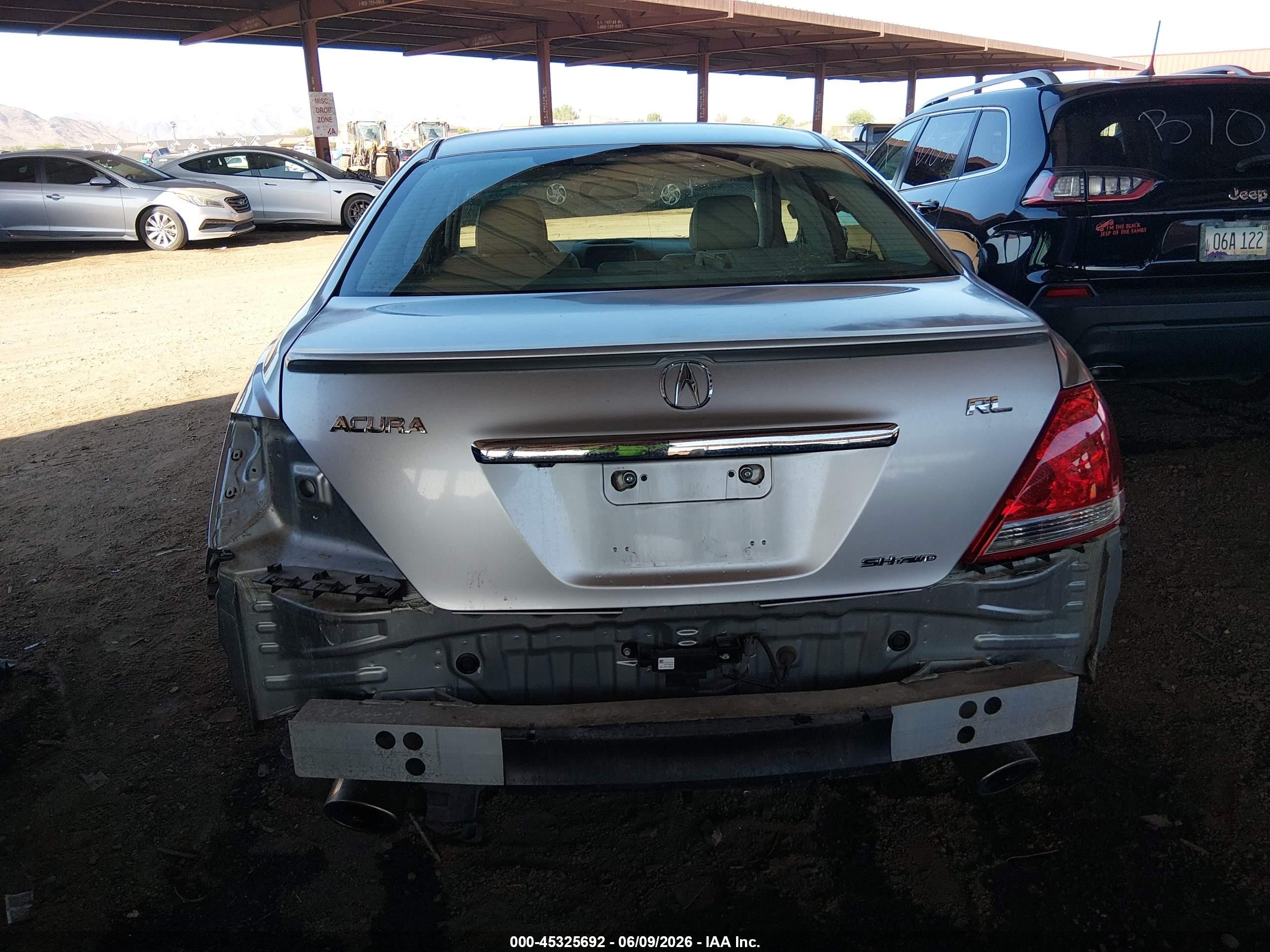 2008 Acura Rl 3.5 Silver vin: JH4KB16638C001981