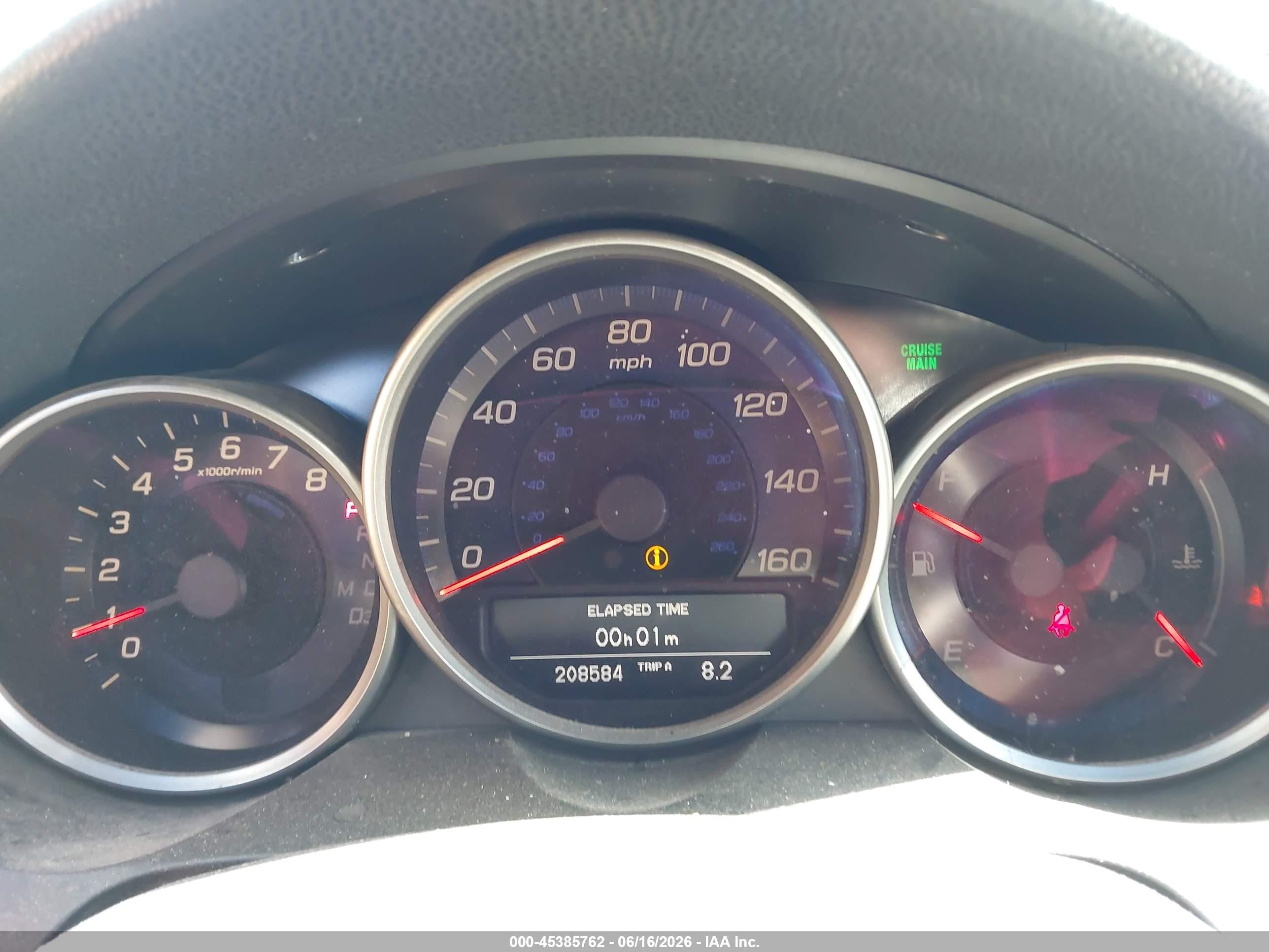 2008 Acura Rl 3.5 Black vin: JH4KB16648C002413
