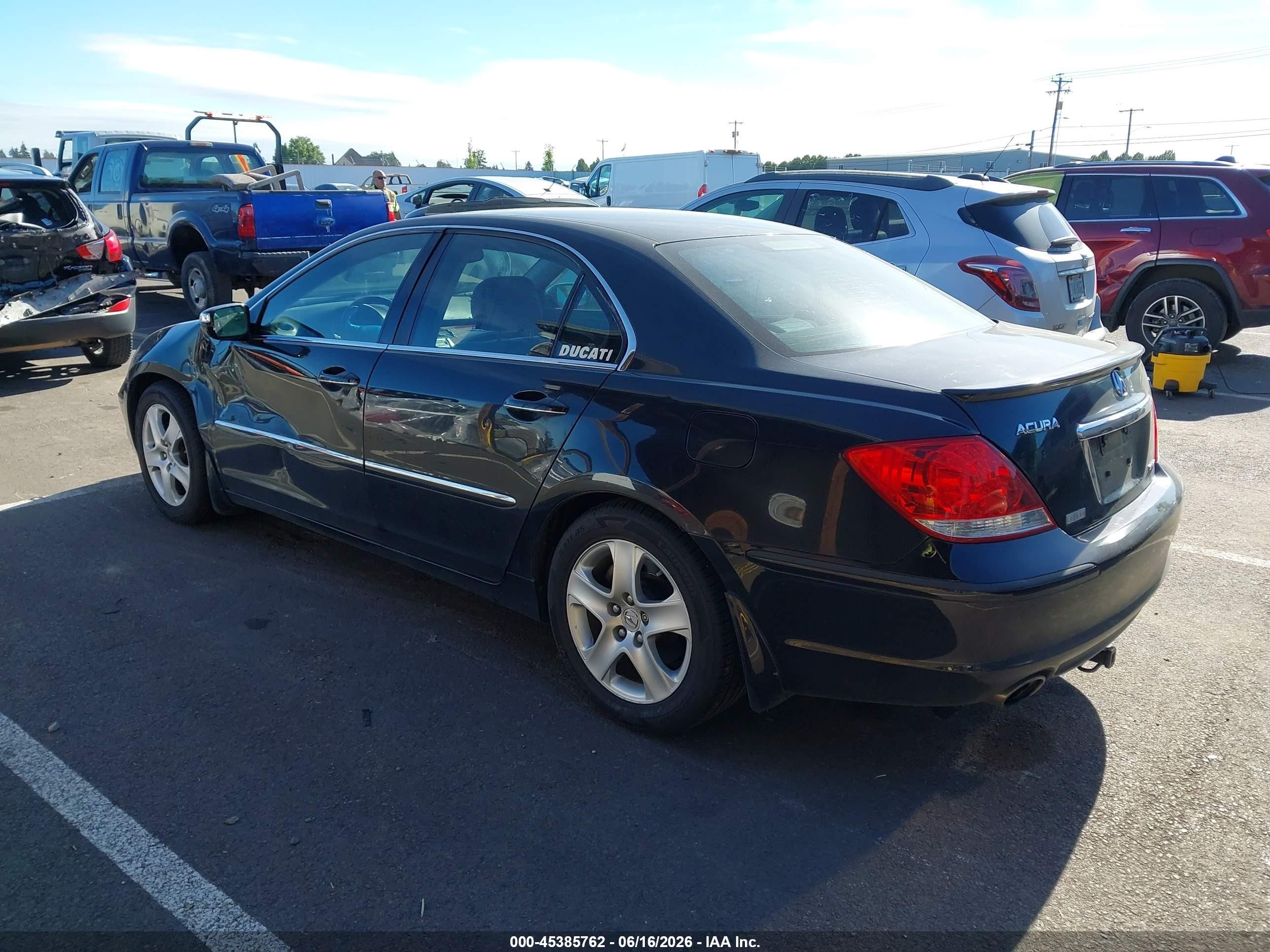 2008 Acura Rl 3.5 Black vin: JH4KB16648C002413