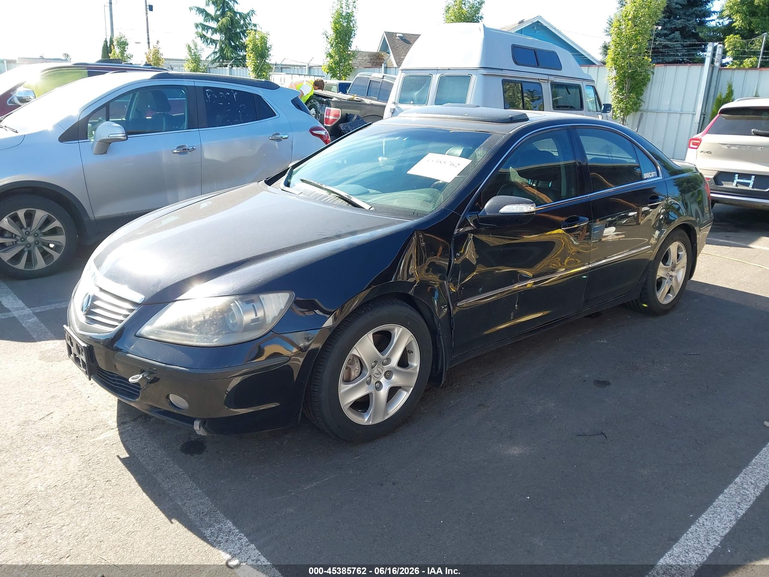 2008 Acura Rl 3.5 Black vin: JH4KB16648C002413
