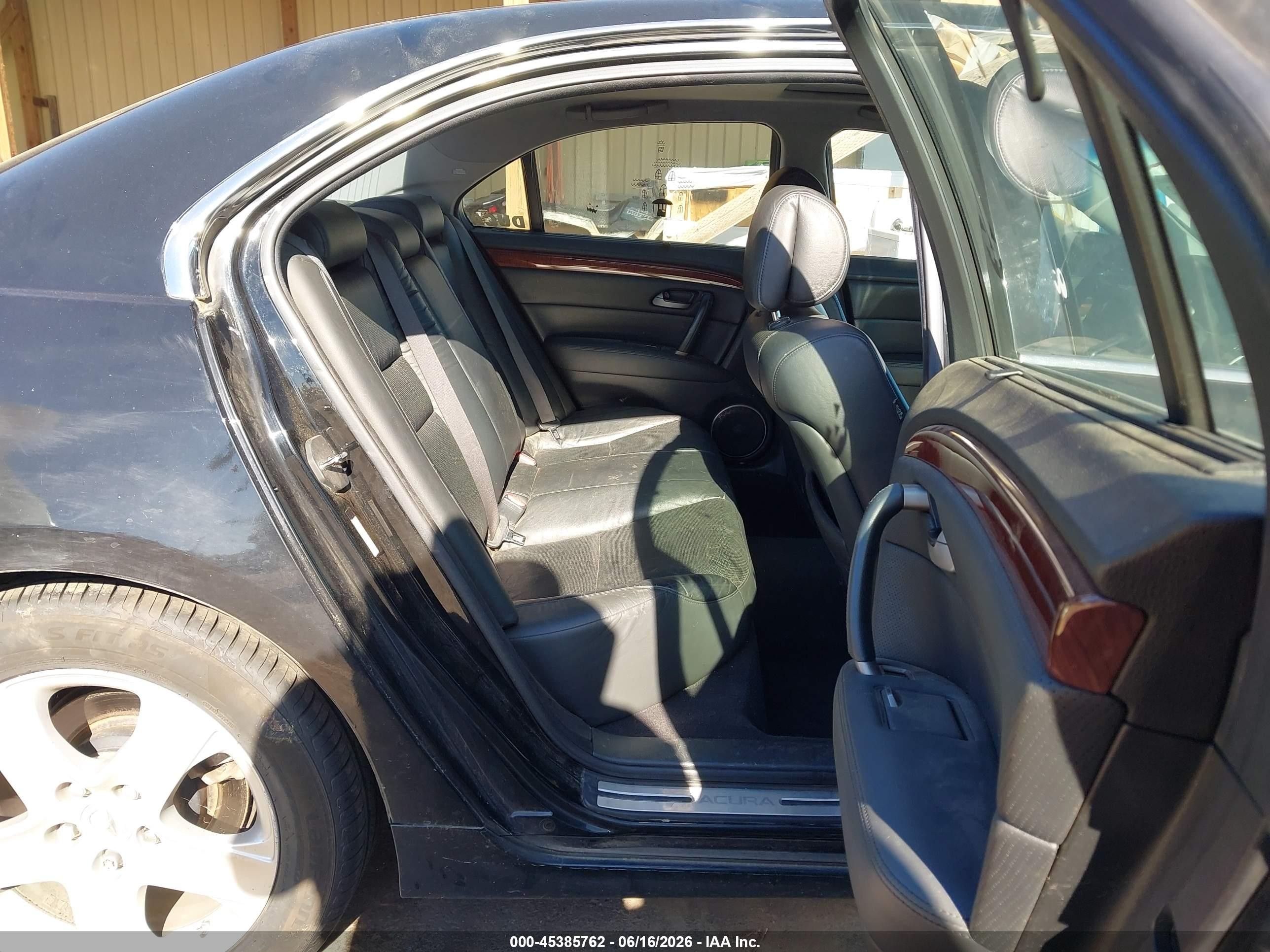2008 Acura Rl 3.5 Black vin: JH4KB16648C002413
