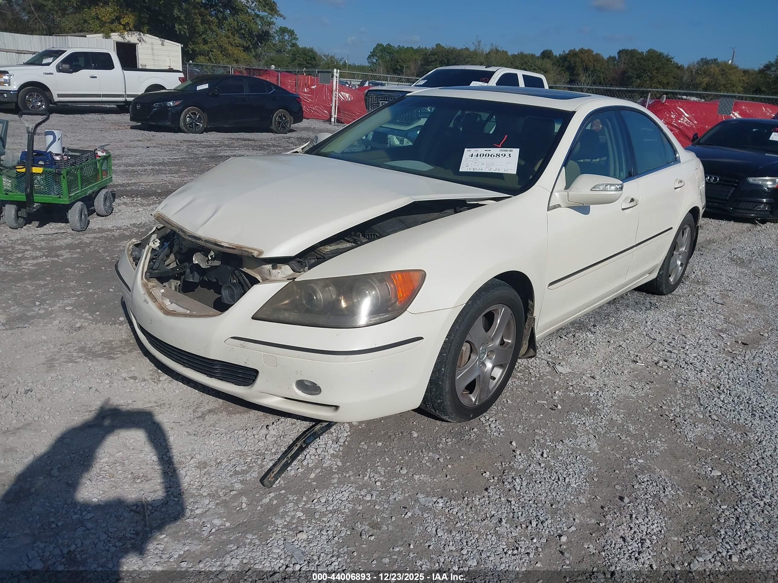 2008 Acura Rl 3.5 White vin: JH4KB16648C003240