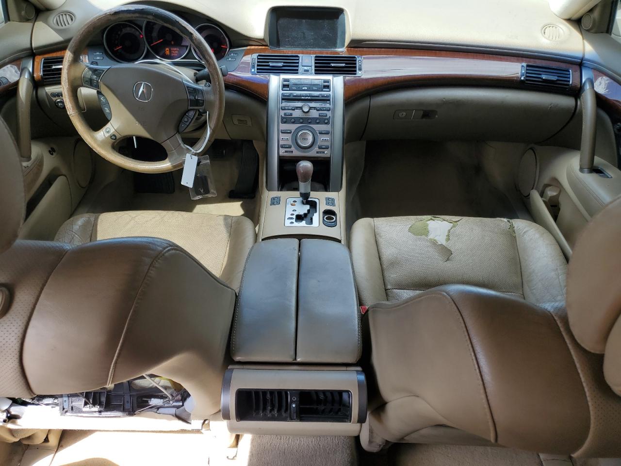 2008 Acura Rl White vin: JH4KB16648C004422
